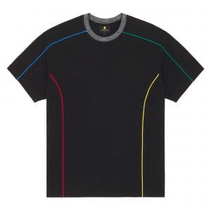 Black Teddy Fresh Pique Piping Tee | QWHDUO679