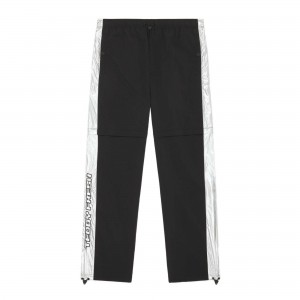 Black Teddy Fresh Zip Away 90s Nylon Pants | JEHWMA976