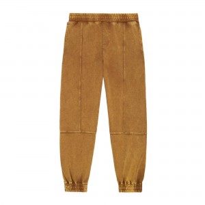 Brown Teddy Fresh Vintage Washed Sweatpants | TGCIKH320