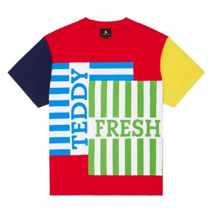 Multi Teddy Fresh Box Paneled Tee | RTIAXV356