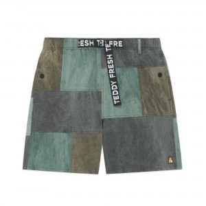 Multi Teddy Fresh Pieced Together Shorts | AUTKGH294