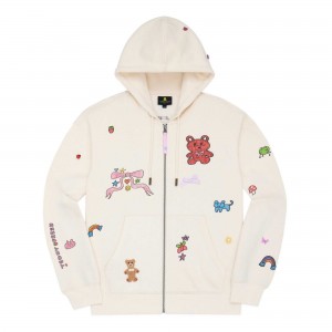 Off White Teddy Fresh TF x Blo_oberry Little Charms Hoodie | EKVQLX319