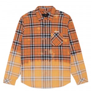 Orange Teddy Fresh Bleached Flannel Shirt | LIZUME237