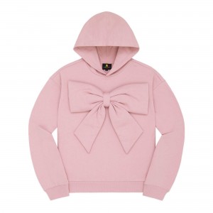 Pink Teddy Fresh Big Bow Hoodie | EJGOWP870