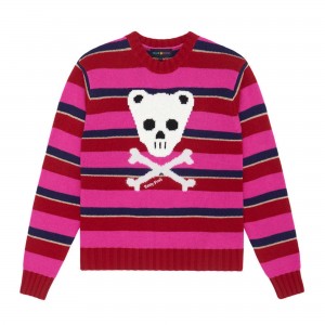 Pink Teddy Fresh Teddy Skull And Crossbones Sweater | DGOCTX457