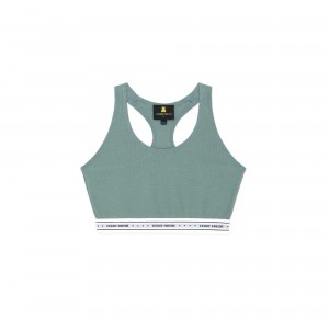 Sage Teddy Fresh Classic Rib Racer Back Bralette | SYRUDP920