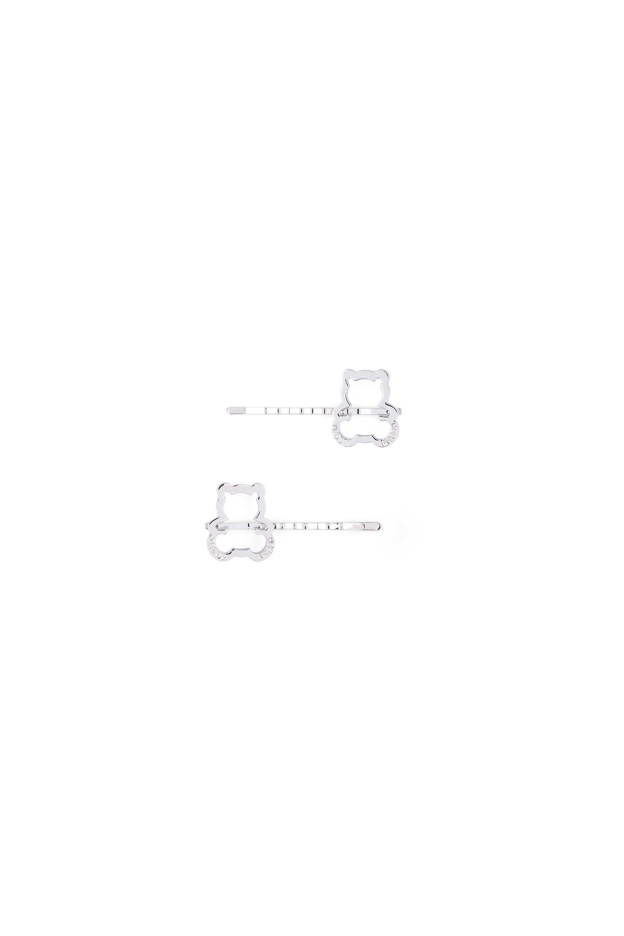 Antique Silver Teddy Fresh Bear Hair Slides | PIFUNM915