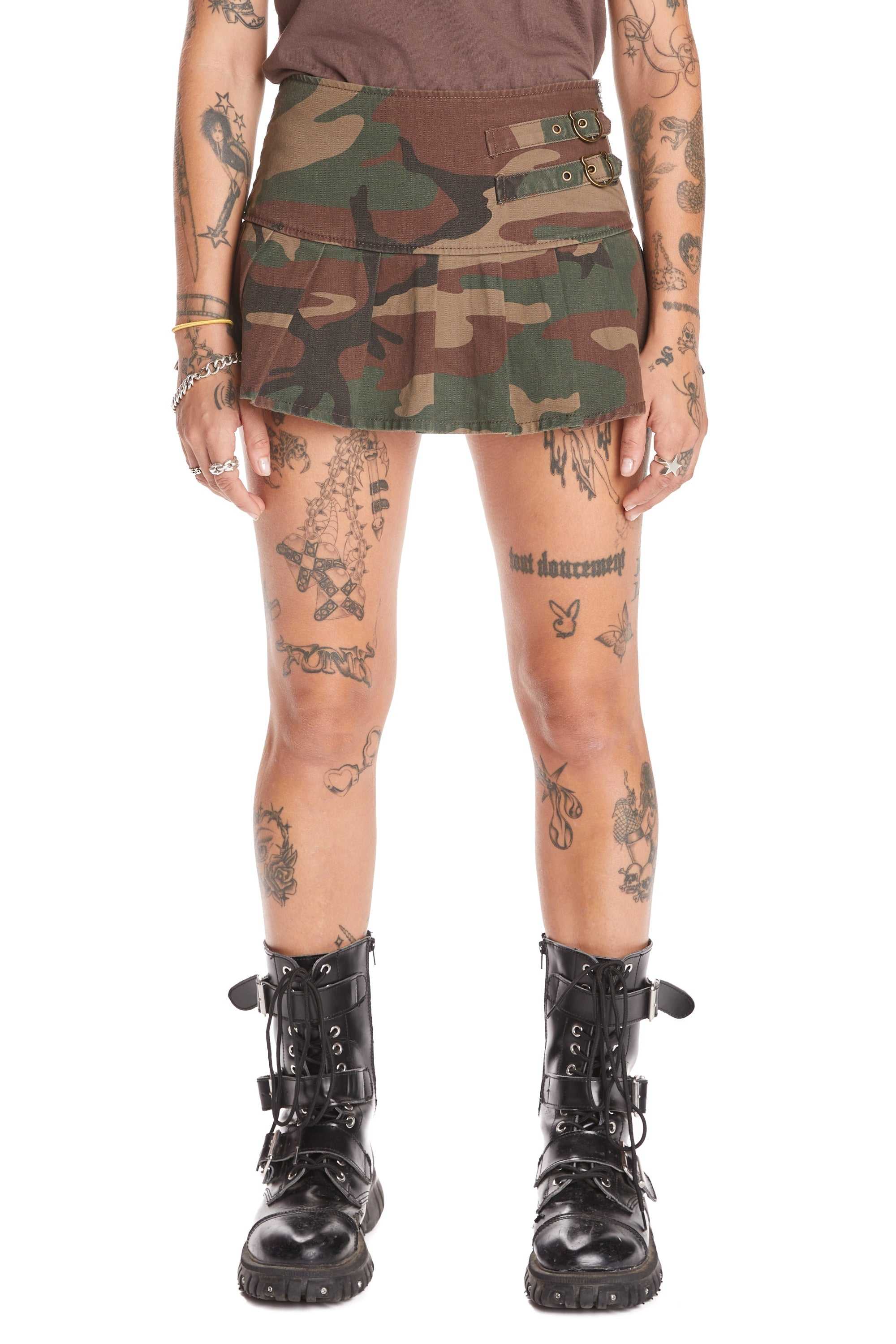 Army Teddy Fresh Bear Buckle Mini Skirt | ECWBNT310