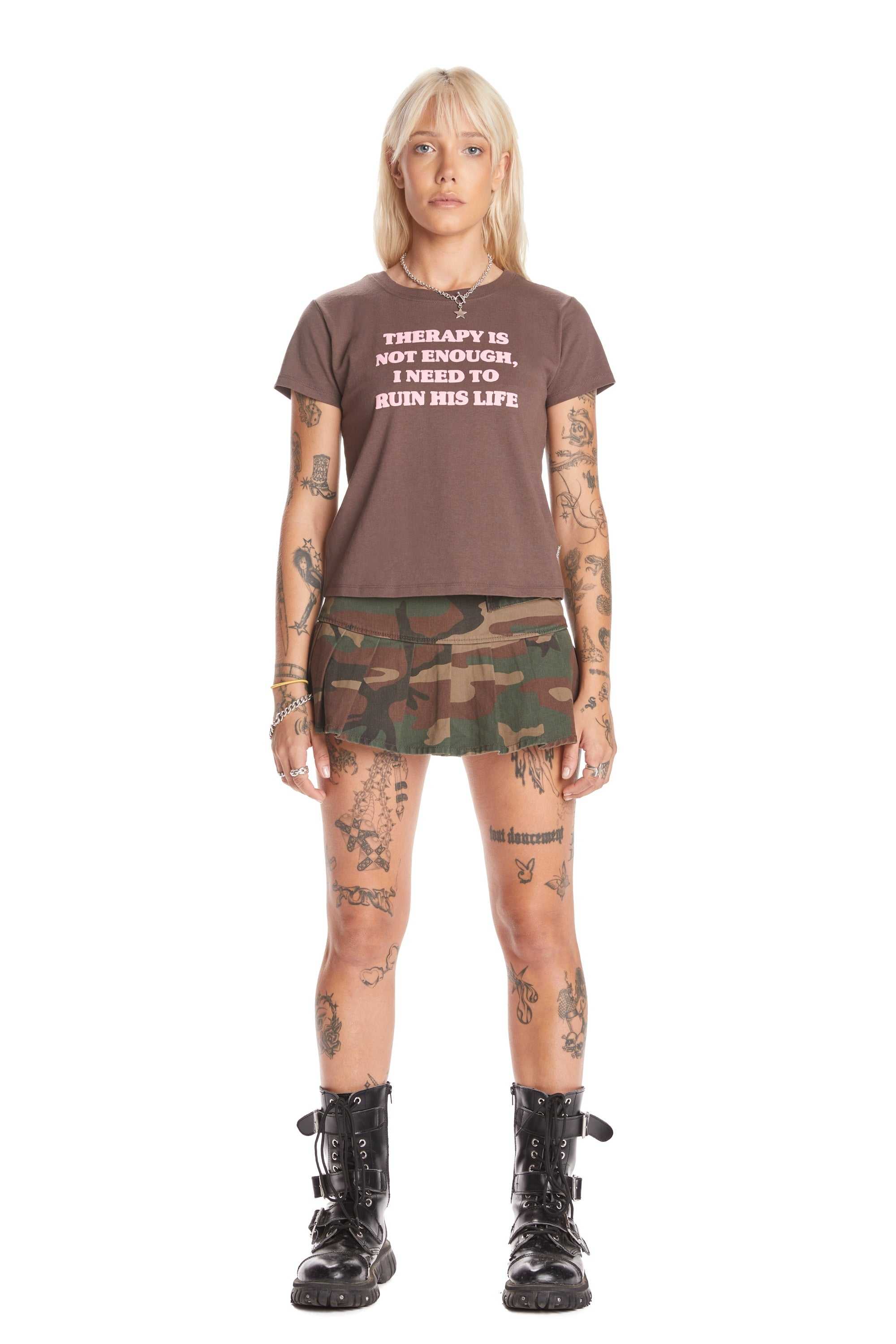 Army Teddy Fresh Bear Buckle Mini Skirt | ECWBNT310