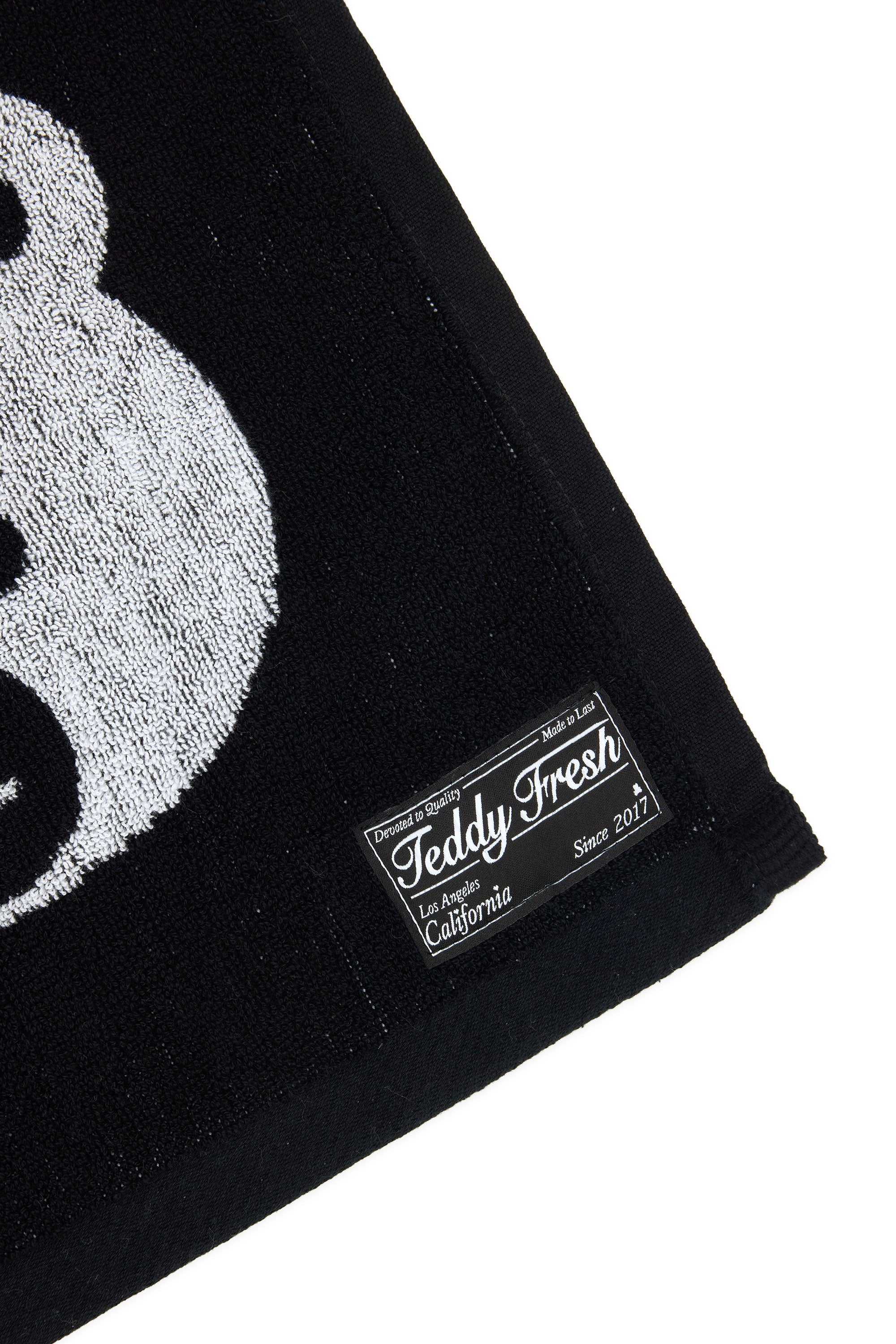 Black Multi Teddy Fresh Bear Check Beach Towel | IFBDEP147