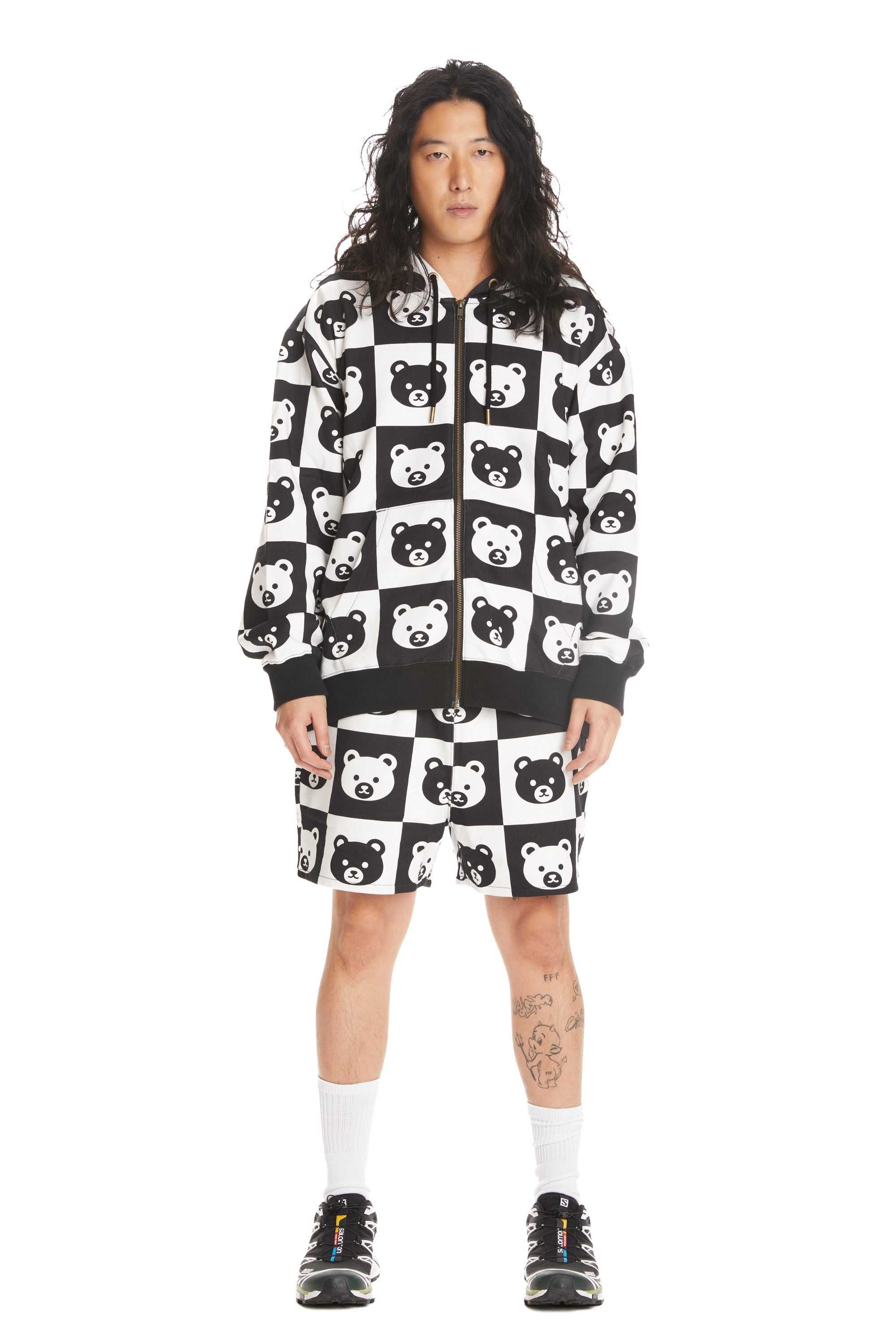 Black Multi Teddy Fresh Bear Check Shorts | OCIPVQ721