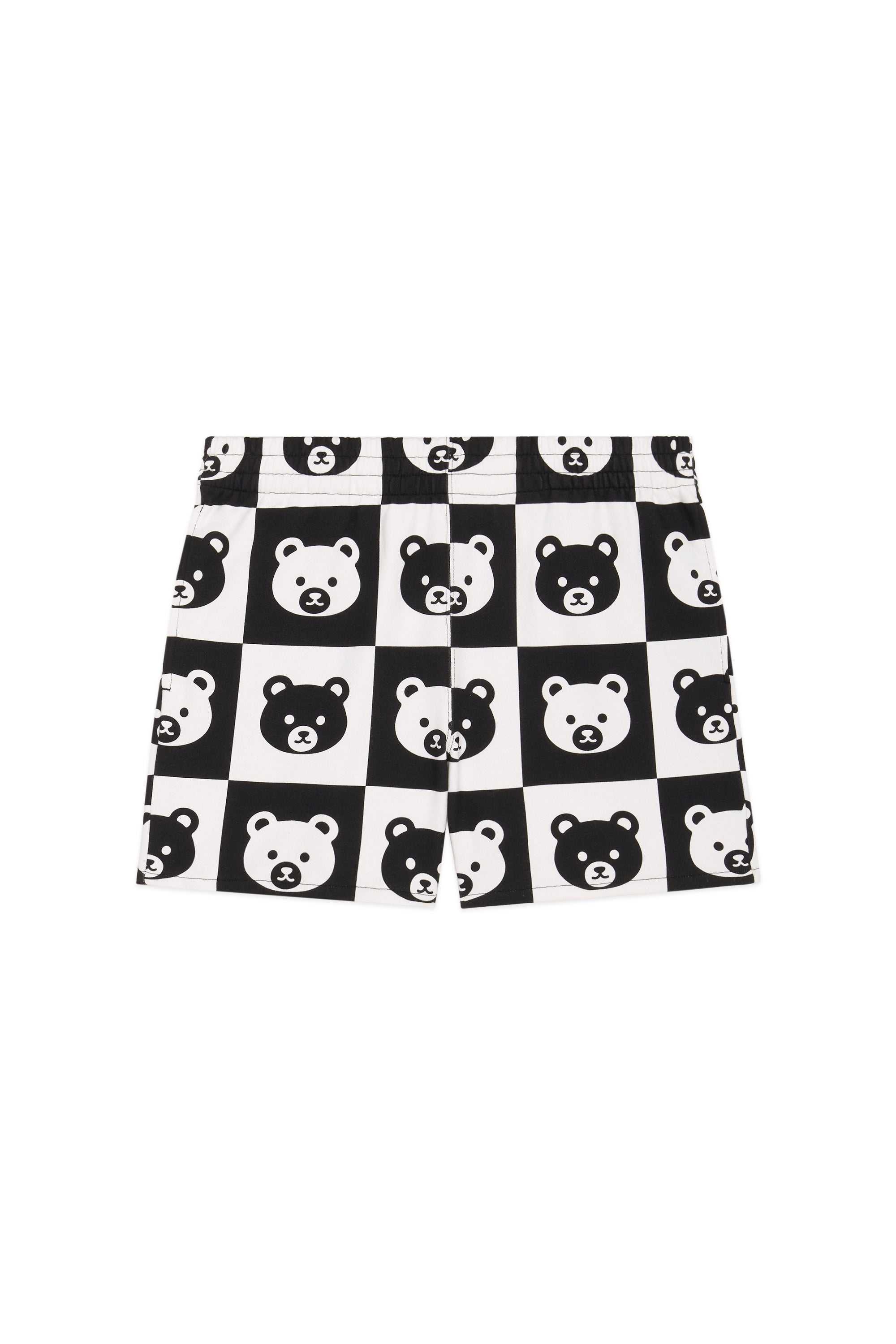 Black Multi Teddy Fresh Bear Check Shorts | OCIPVQ721