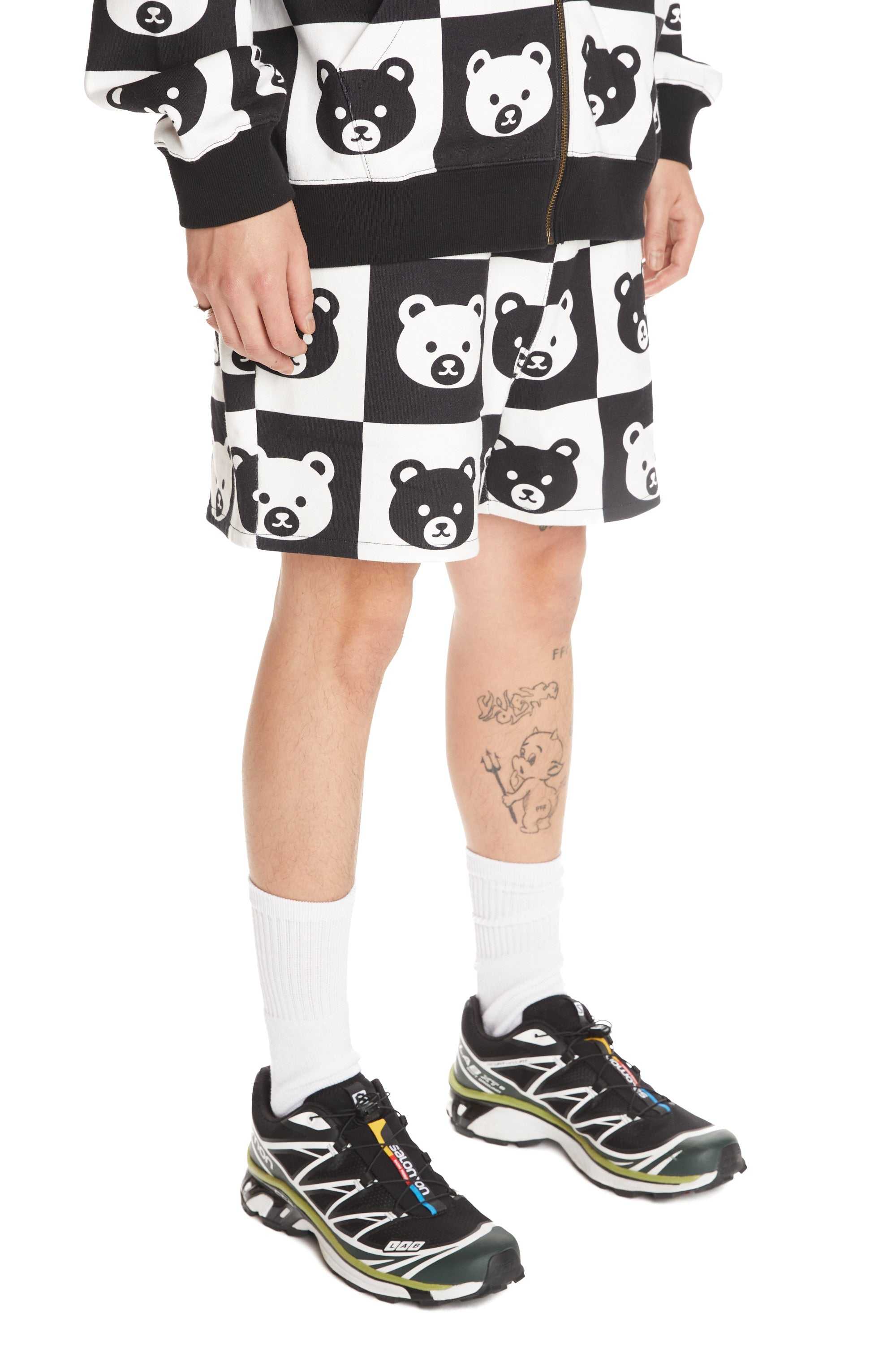 Black Multi Teddy Fresh Bear Check Shorts | OCIPVQ721