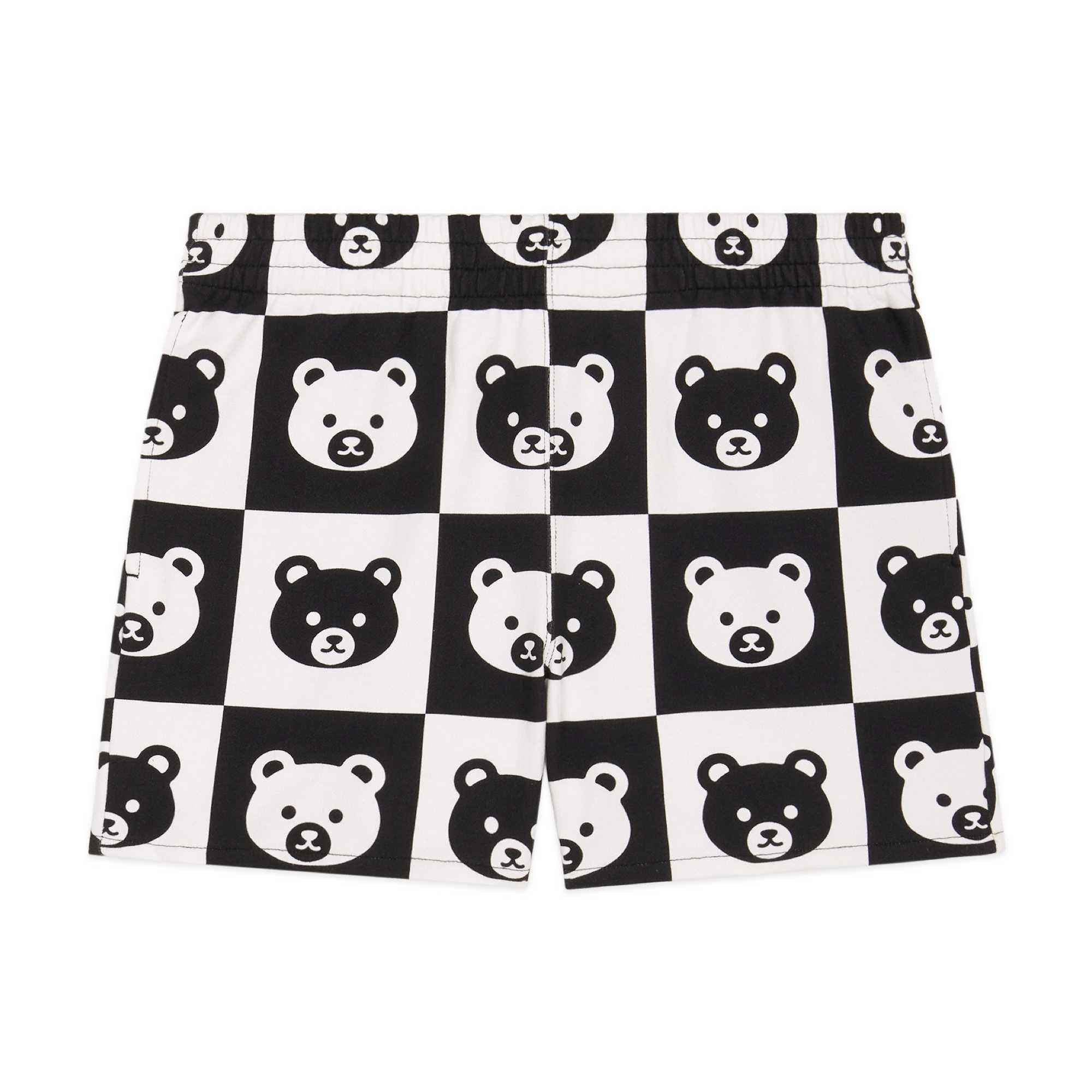 Black Multi Teddy Fresh Bear Check Shorts | OCIPVQ721