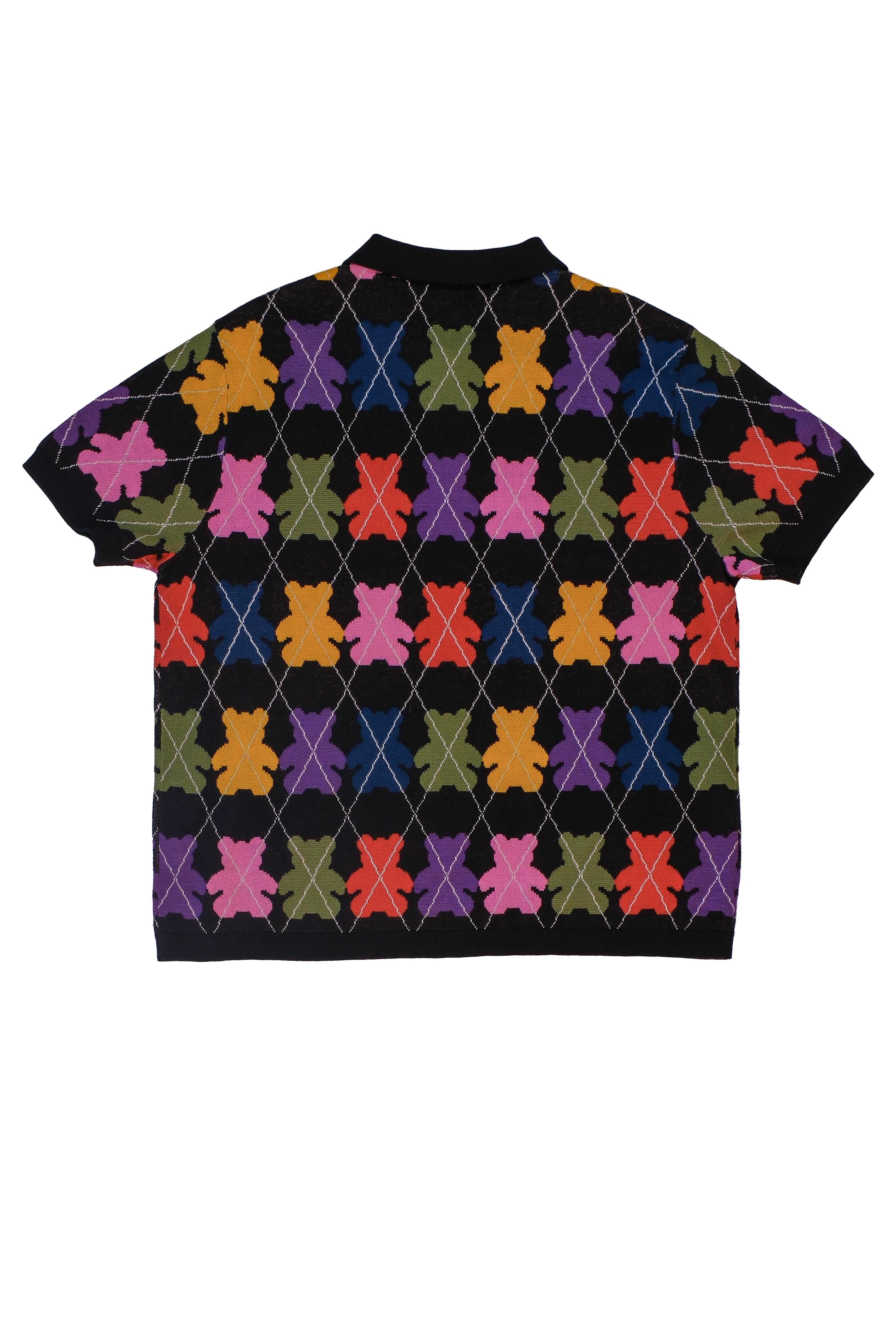 Black Multi Teddy Fresh Beargyle Knit Polo | NMUXLR345