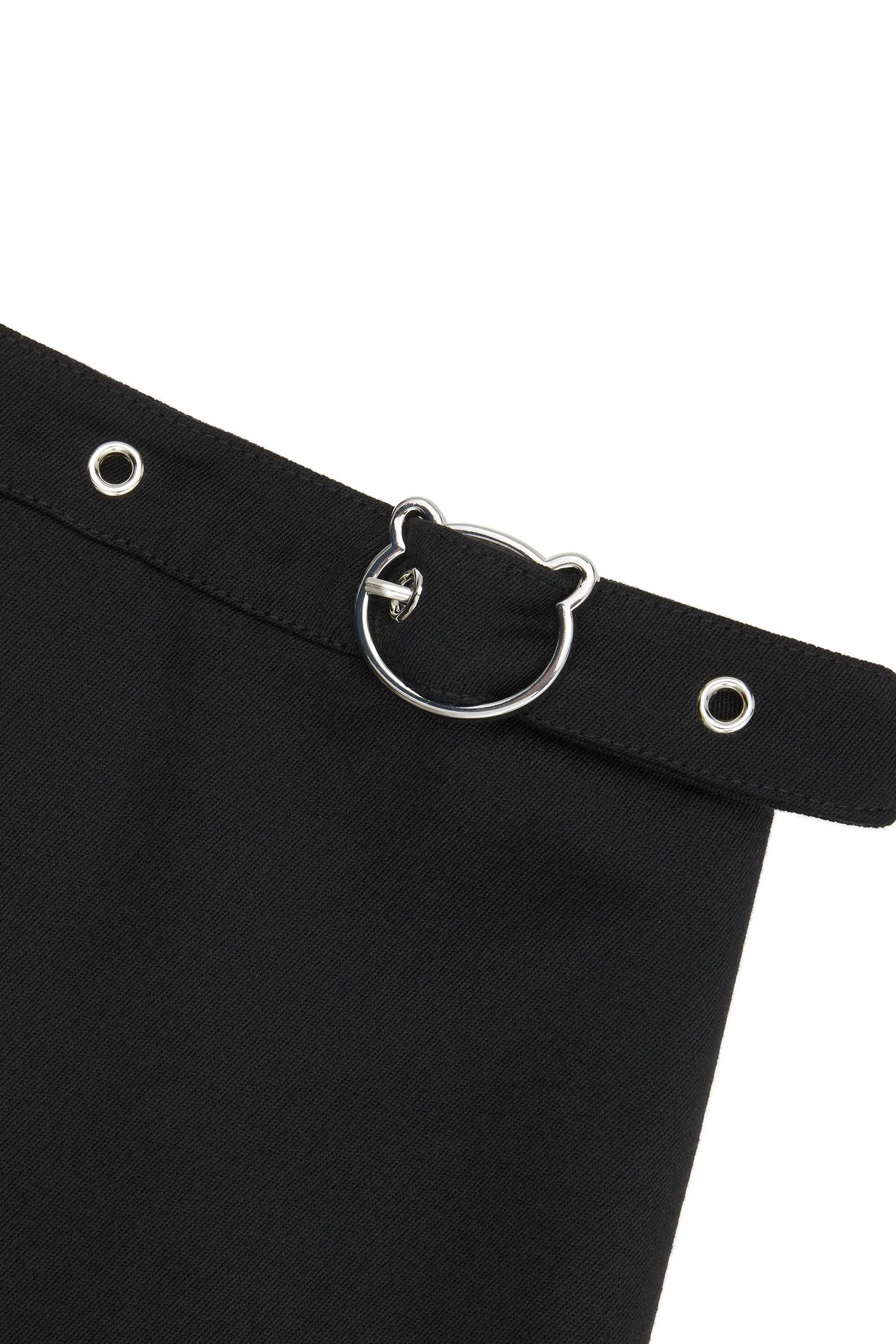 Black Teddy Fresh Bear Buckle Cheer Skirt | IJYWRU192