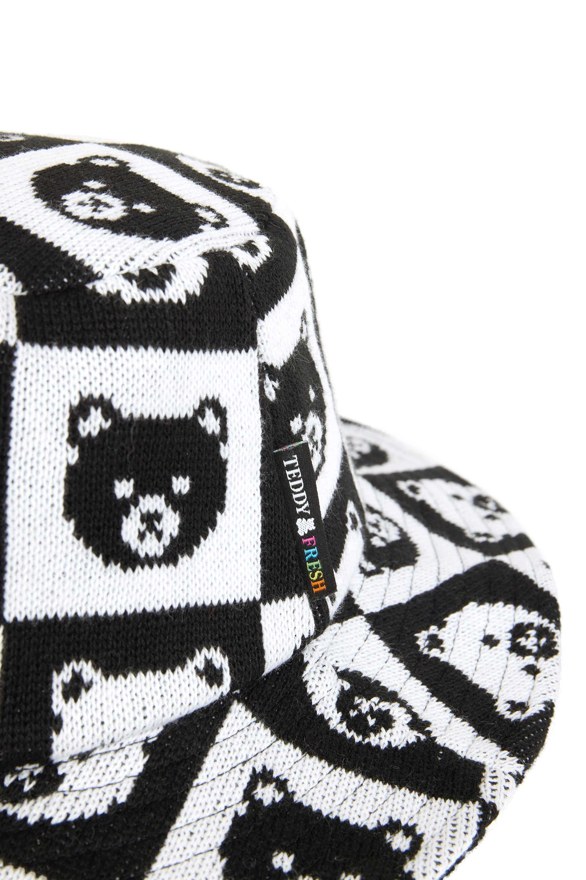 Black Teddy Fresh Bear Check Knit Hat | JEQWZU956