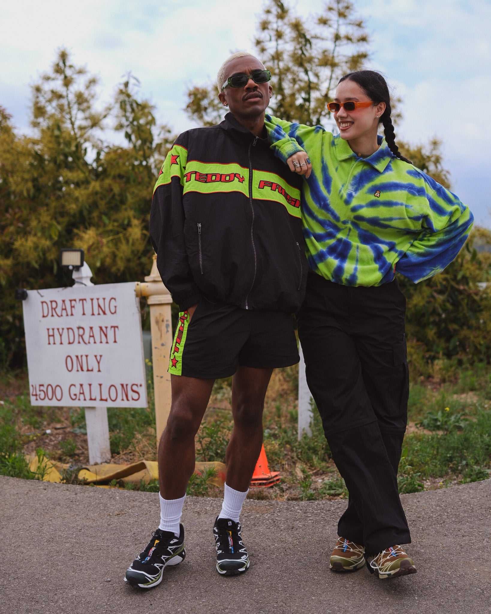 Black Teddy Fresh Boardwalk Windbreaker | KEBYAJ341