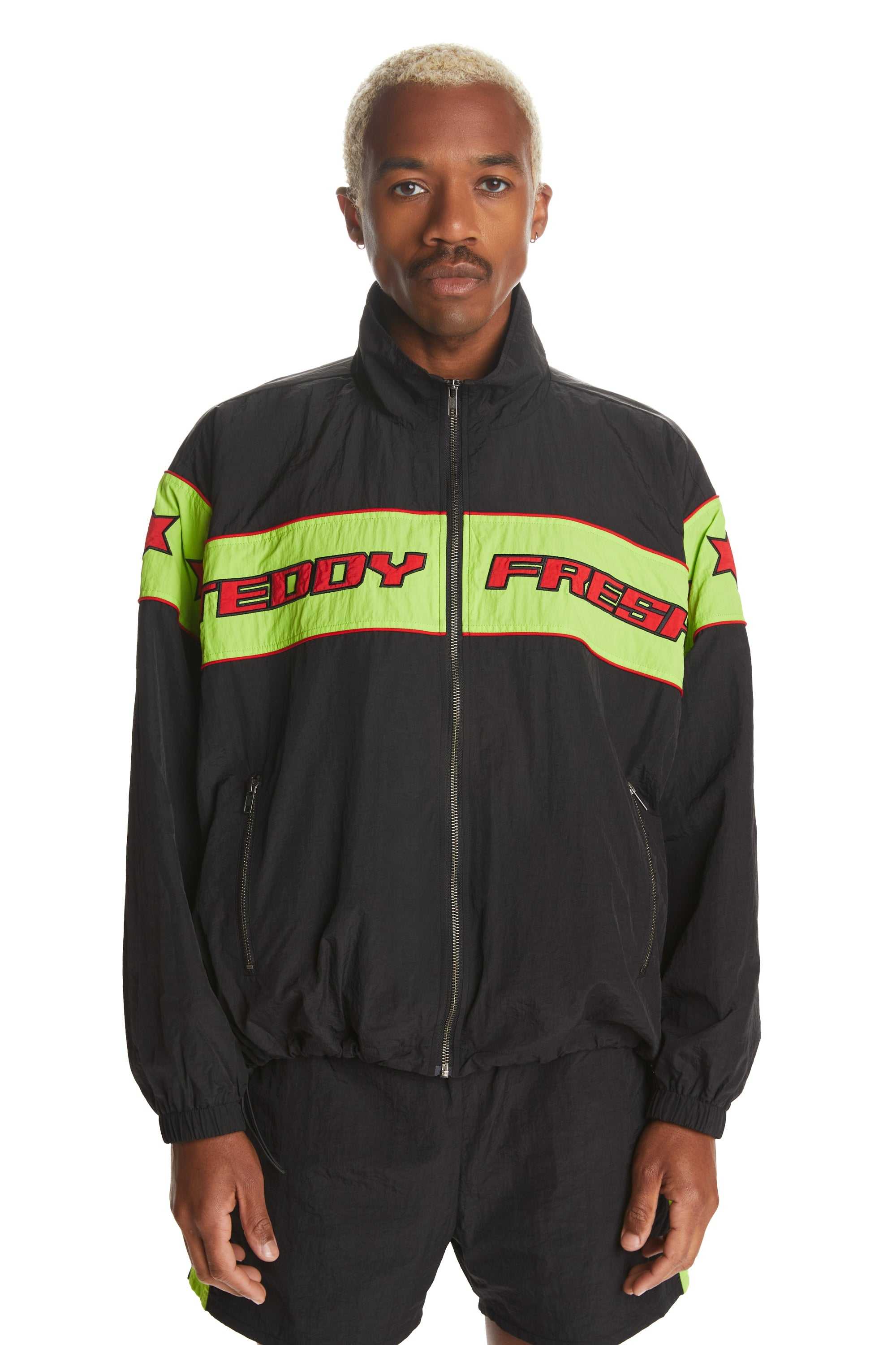 Black Teddy Fresh Boardwalk Windbreaker | KEBYAJ341