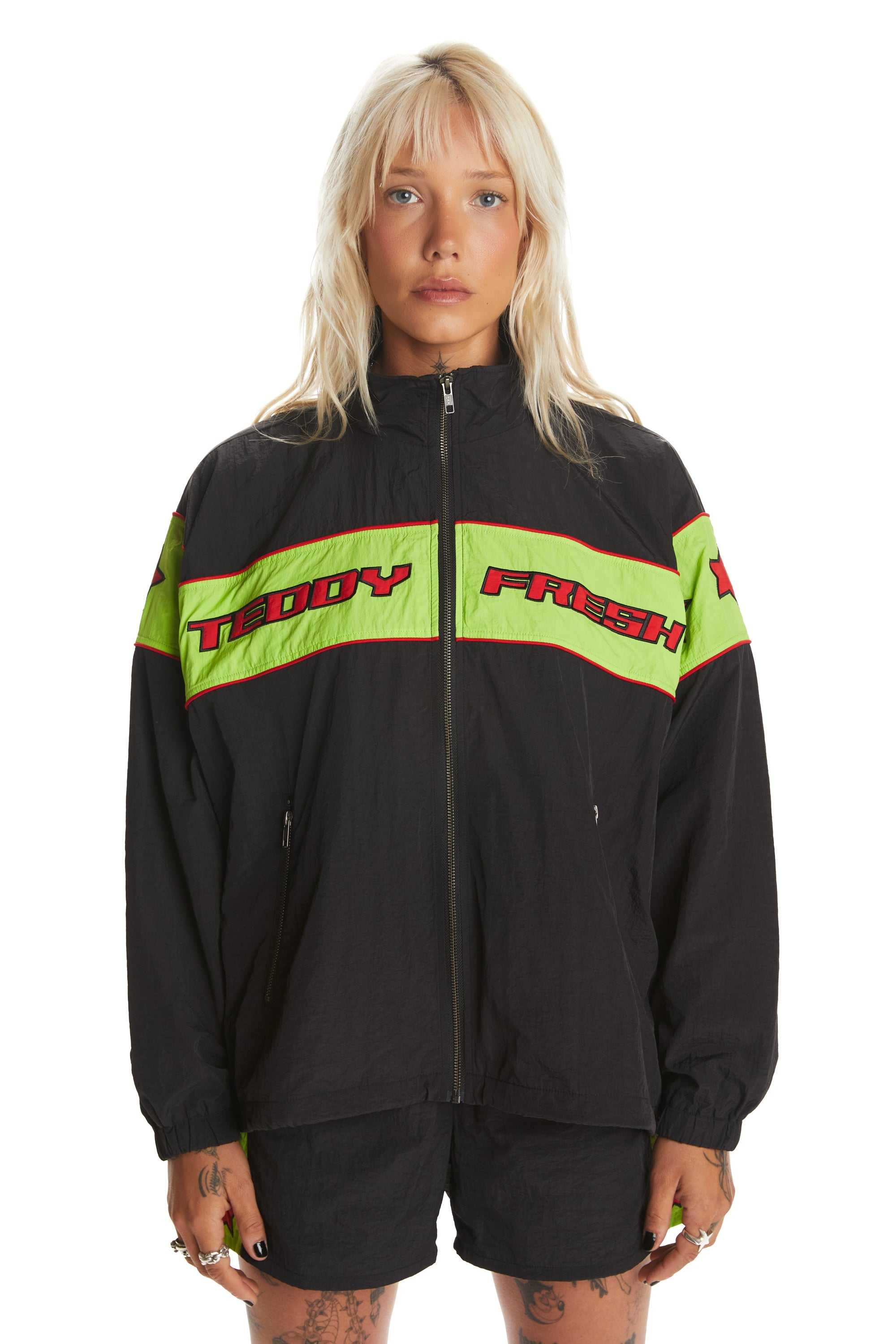 Black Teddy Fresh Boardwalk Windbreaker | KEBYAJ341