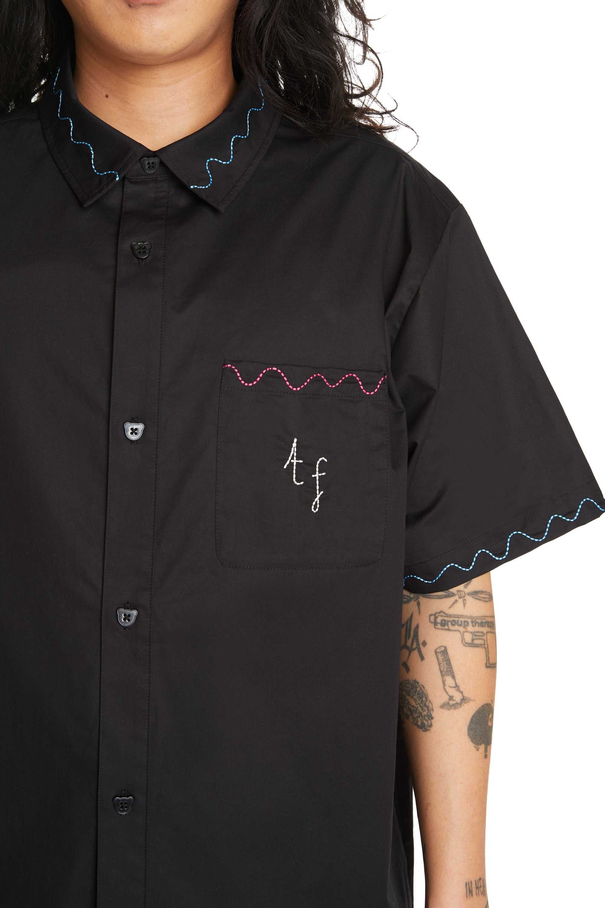 Black Teddy Fresh Bouquet Shirt | LVJBYR629