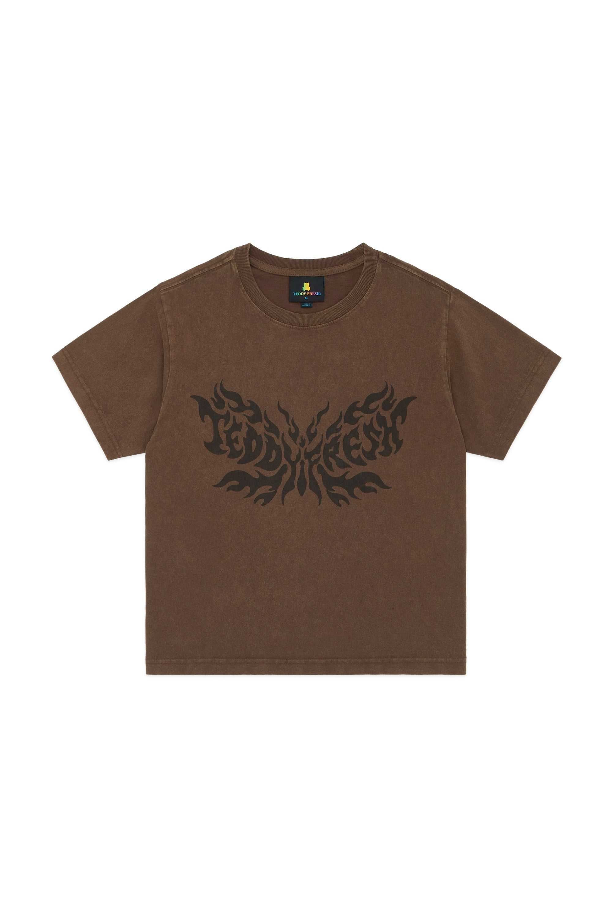 Black Teddy Fresh Butterfly Flames Tee | ITRNMP835