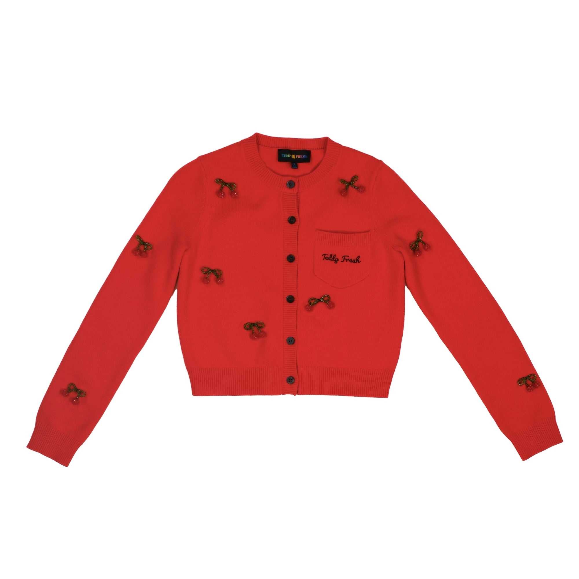 Black Teddy Fresh Cherry On Top Cardigan | XKPWZM905