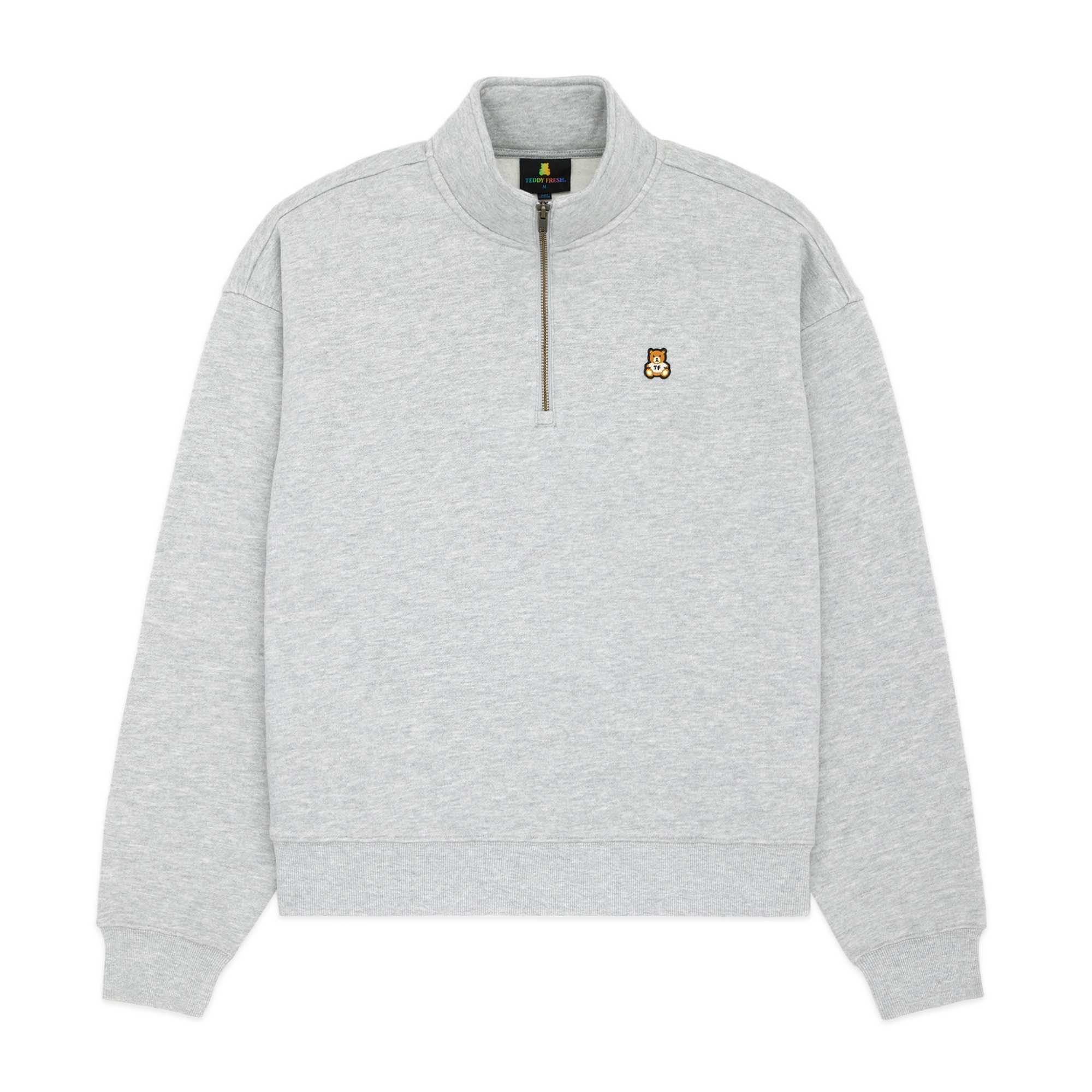 Black Teddy Fresh Classic Funnel Neck Zip Sweatshirt | MKQXOG094