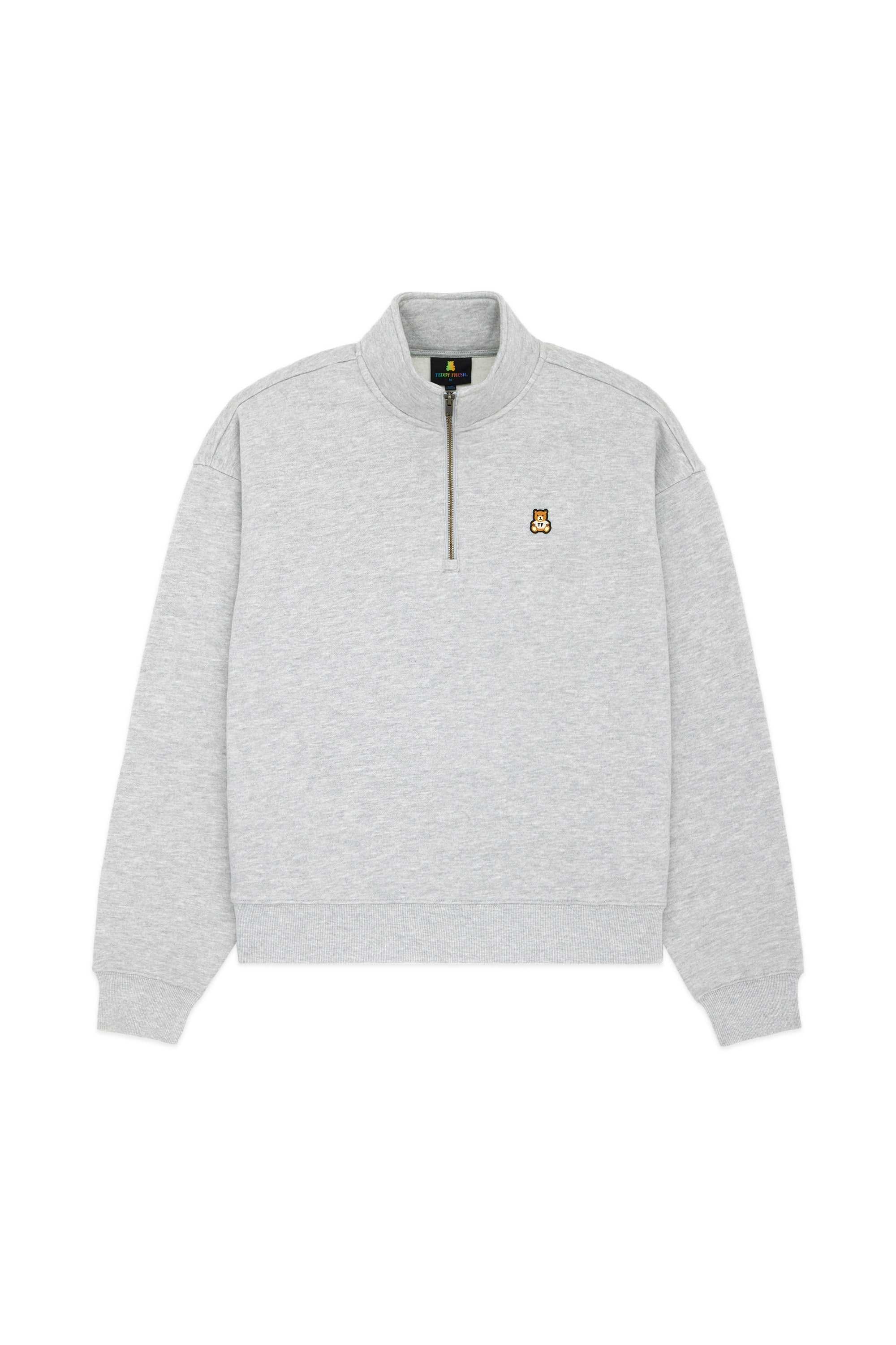 Black Teddy Fresh Classic Funnel Neck Zip Sweatshirt | MKQXOG094