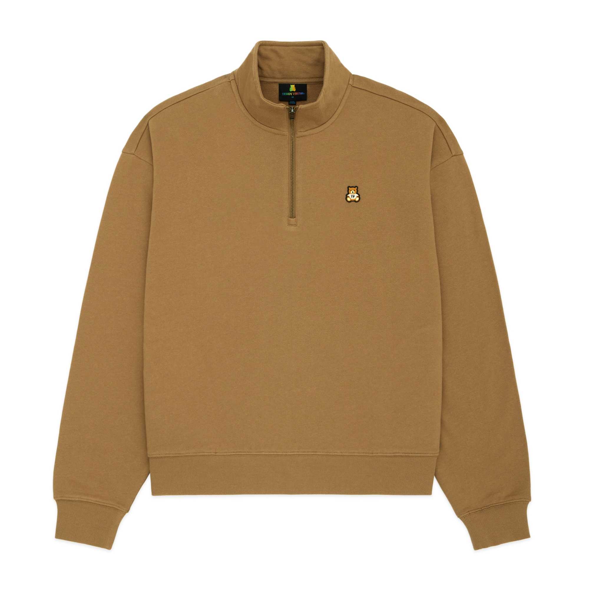 Black Teddy Fresh Classic Funnel Neck Zip Sweatshirt | MKQXOG094