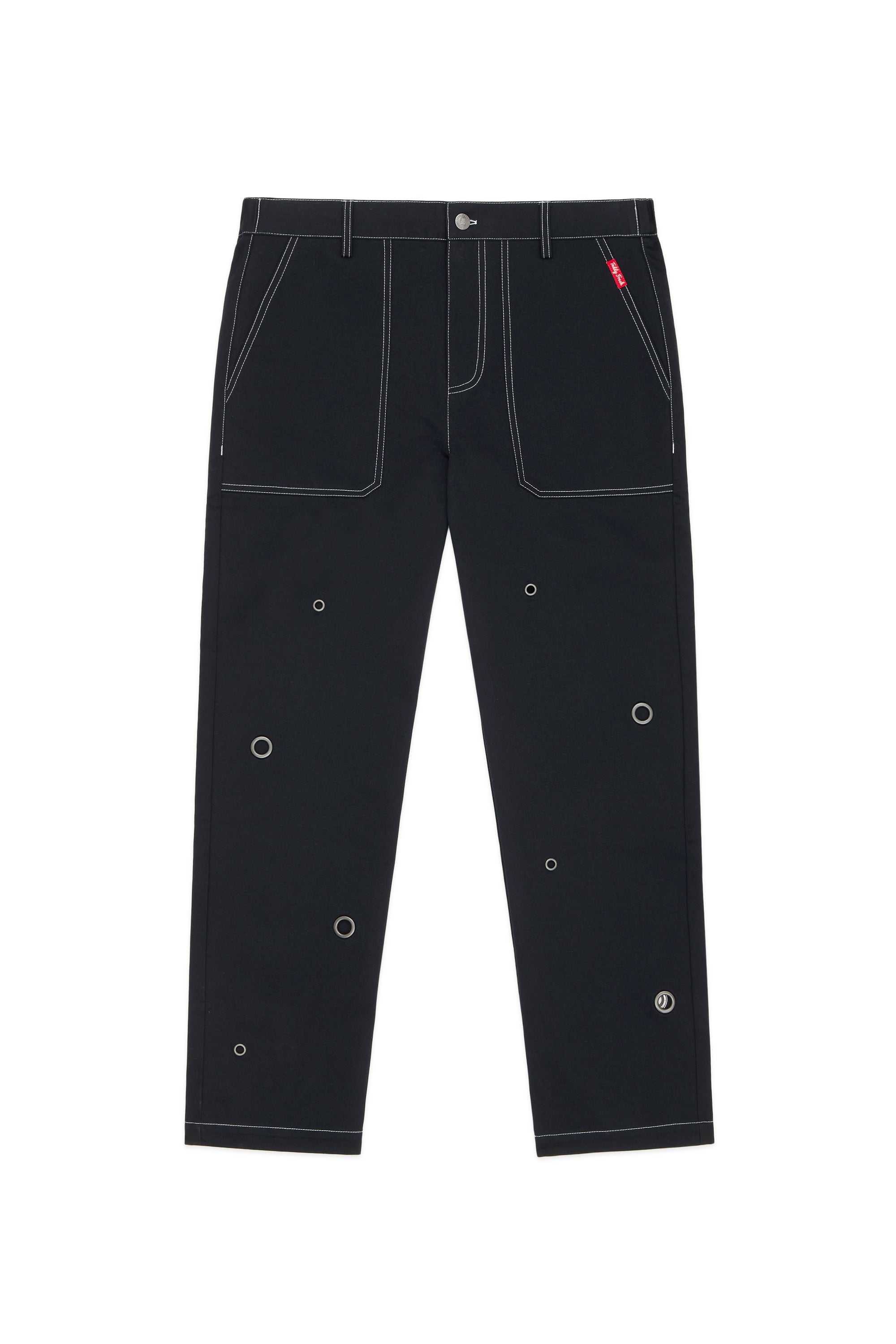 Black Teddy Fresh Eyelet Work Pants | HFEYMQ204