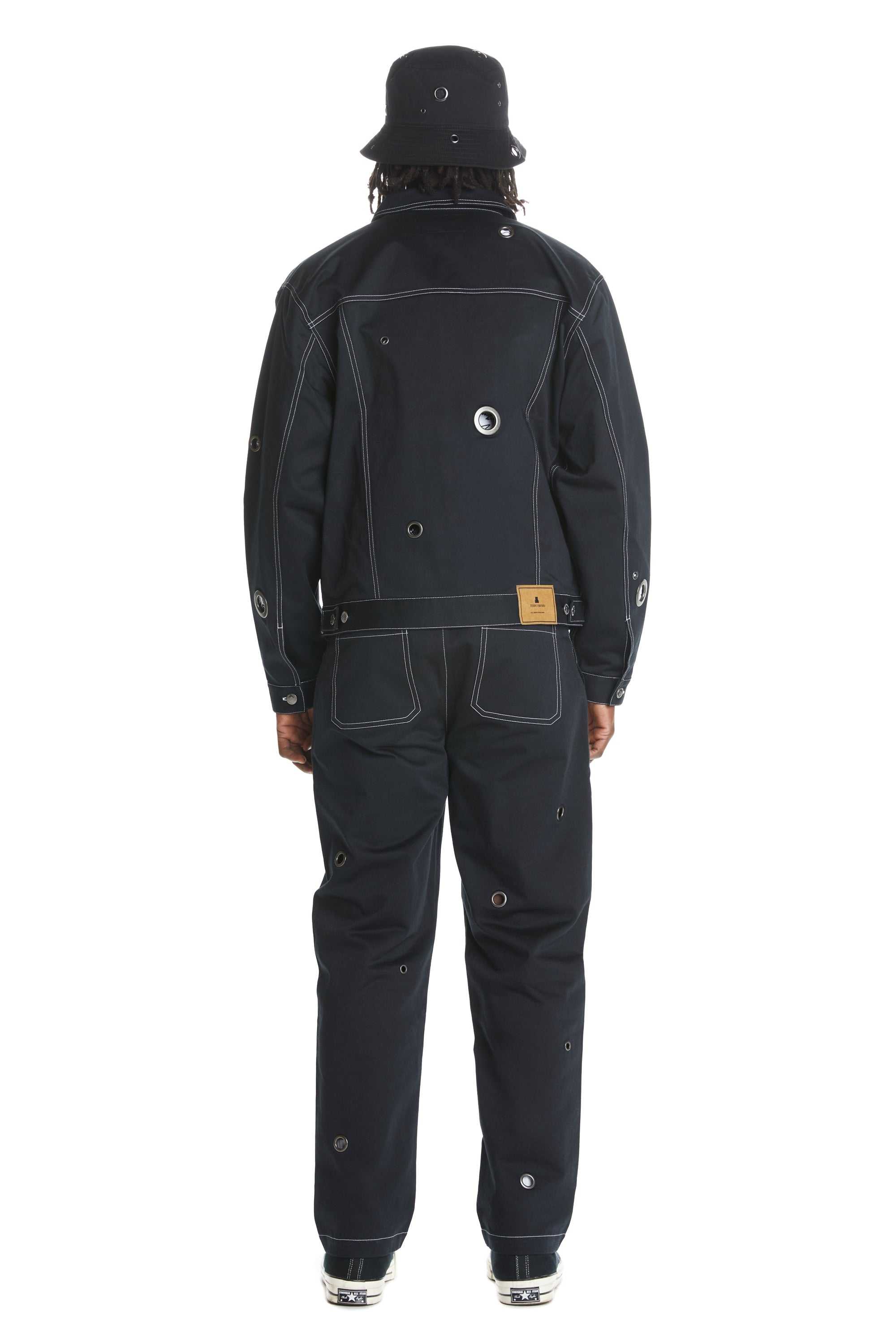 Black Teddy Fresh Eyelet Work Pants | HFEYMQ204