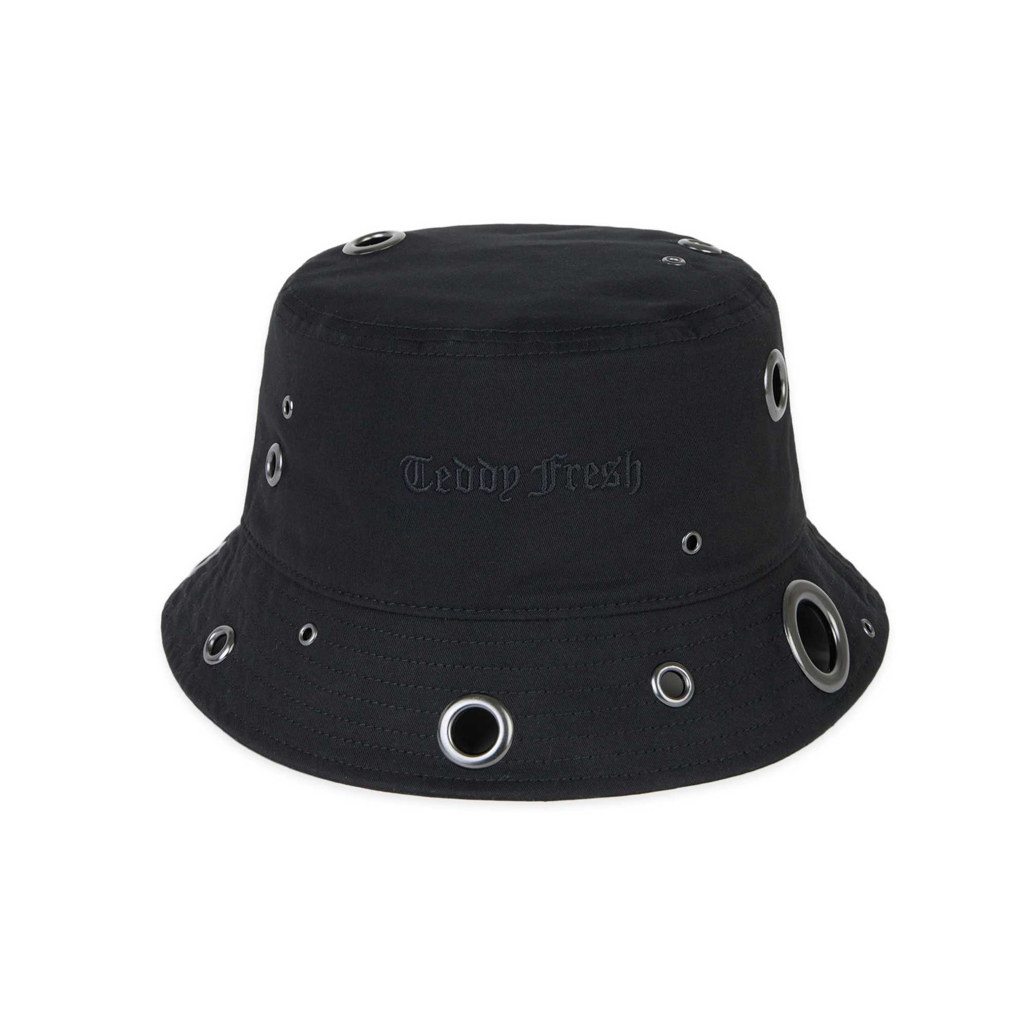 Black Teddy Fresh Eyelets Bucket Hat | NSAGDY617