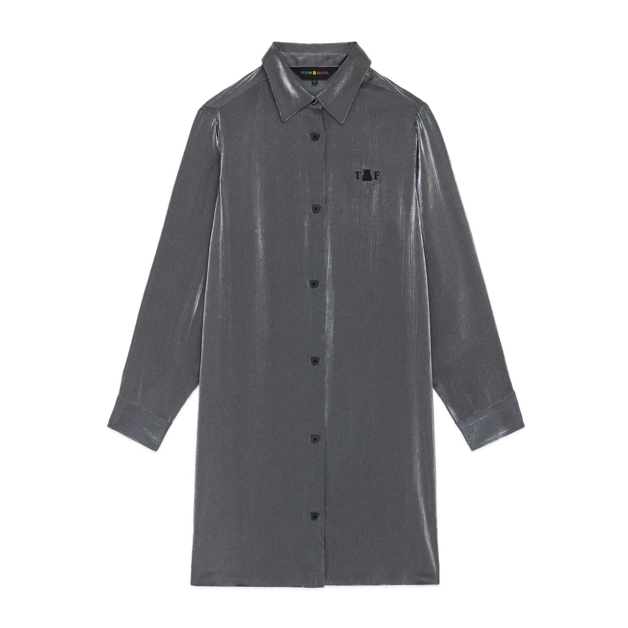 Black Teddy Fresh Iridescent Shirt Dress | QZPLGU130