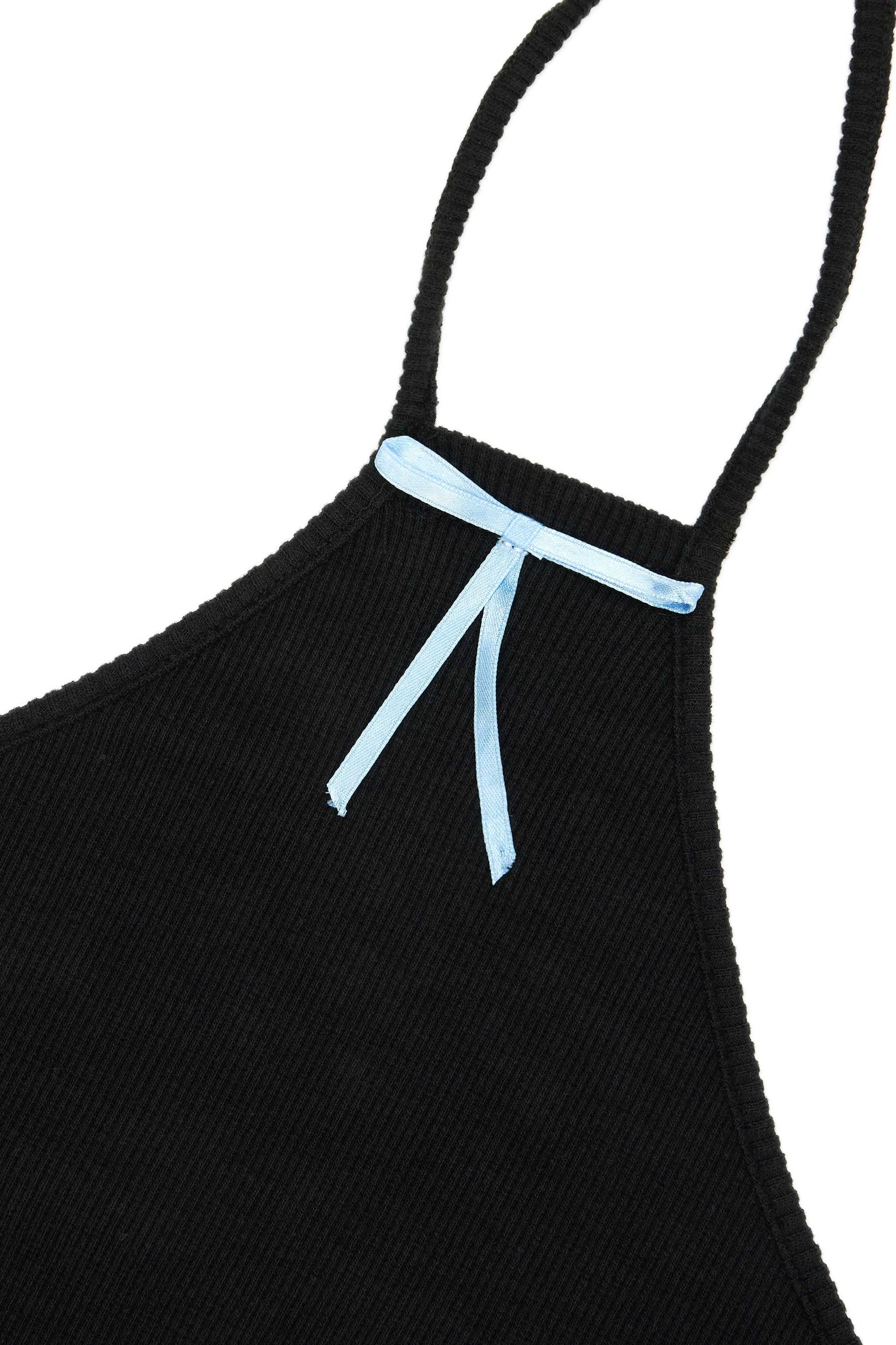 Black Teddy Fresh Little Bow Crop Top | WNUILJ460