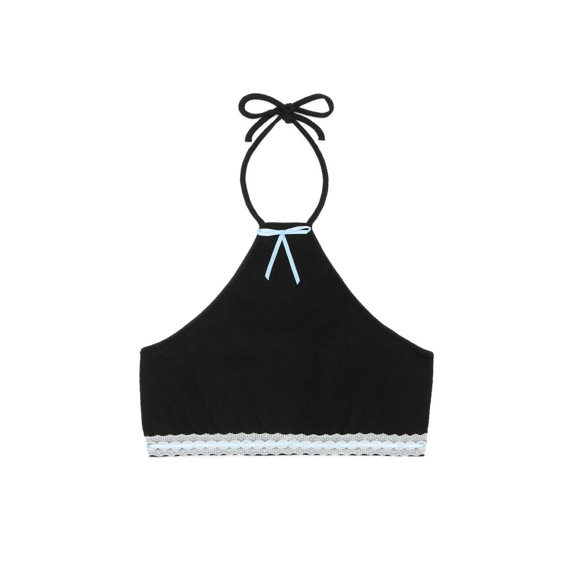 Black Teddy Fresh Little Bow Crop Top | WNUILJ460