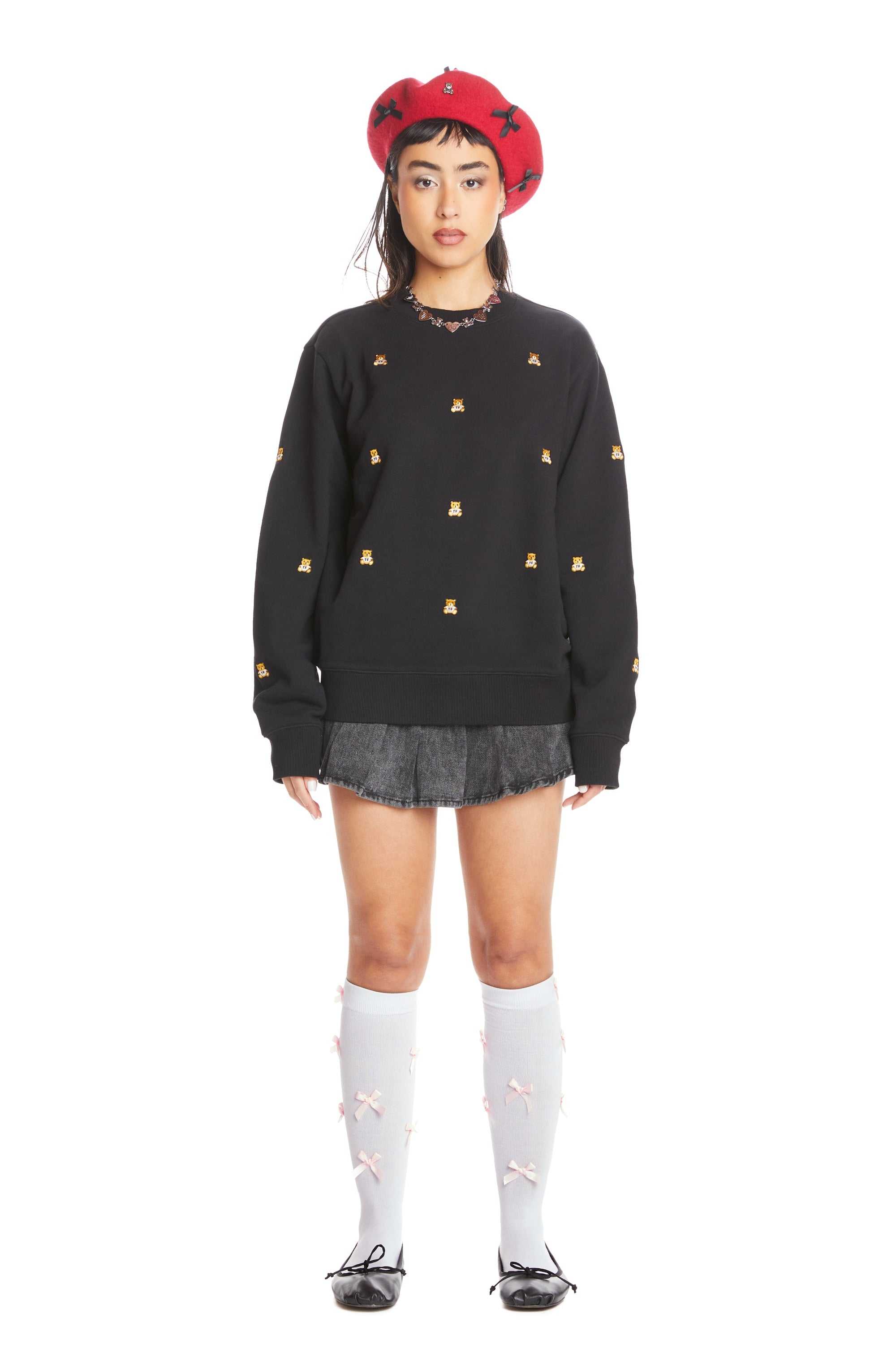 Black Teddy Fresh Many Bears Sweatshirt | RNDCFM891