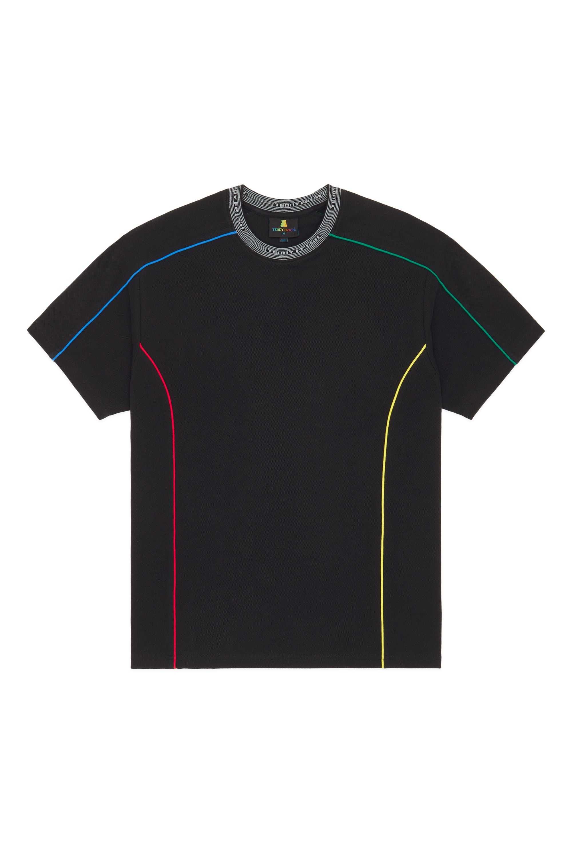 Black Teddy Fresh Pique Piping Tee | QWHDUO679