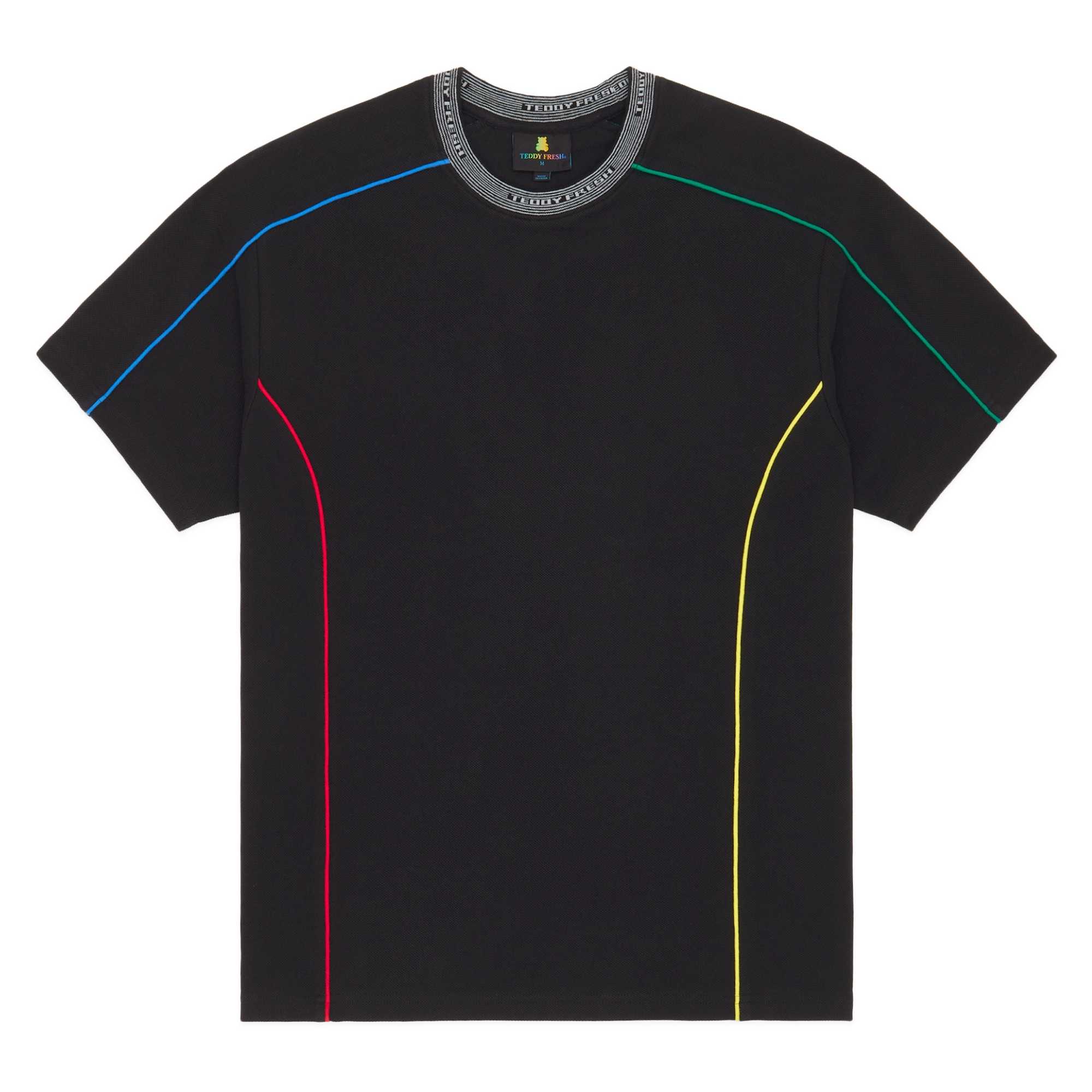 Black Teddy Fresh Pique Piping Tee | QWHDUO679