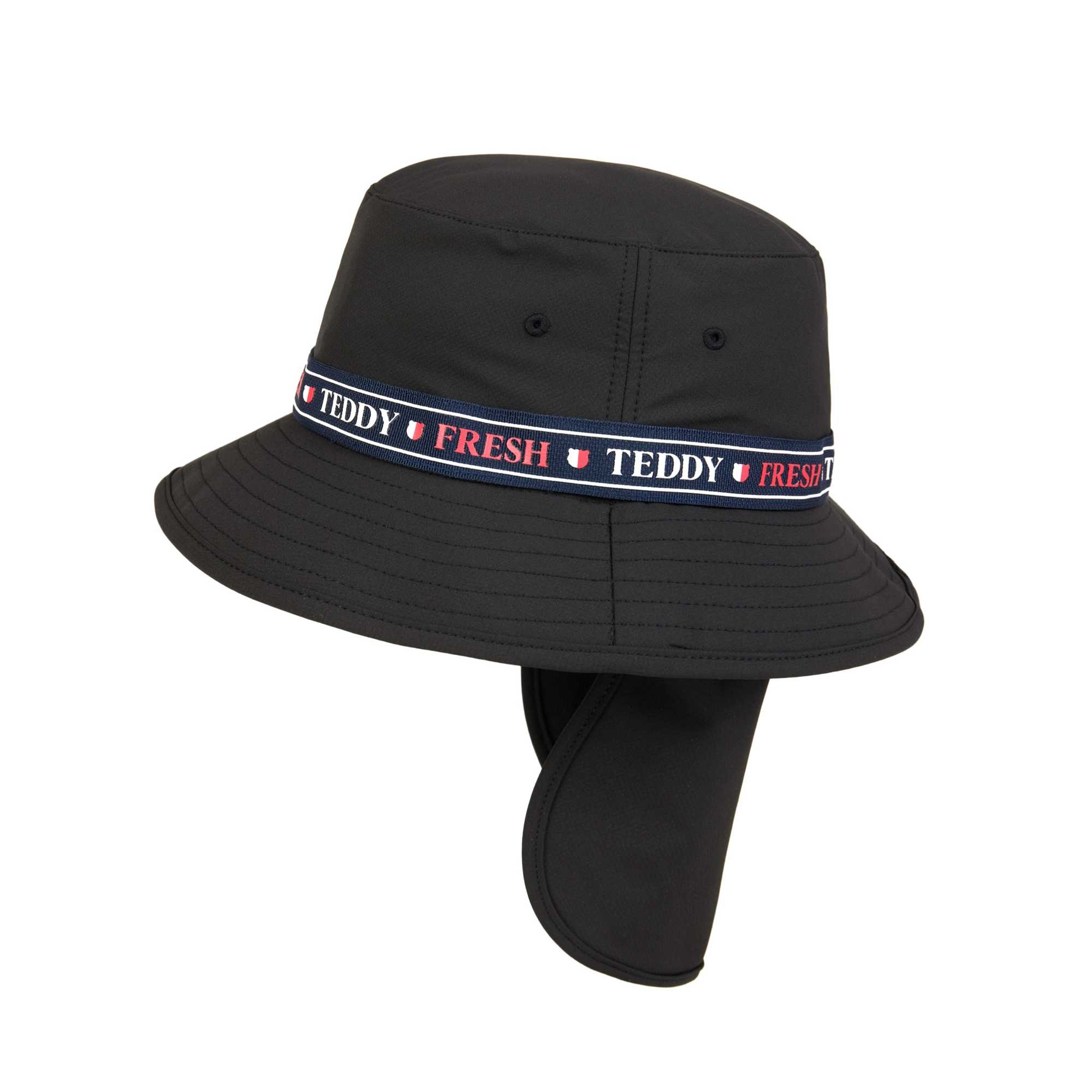 Black Teddy Fresh Shade Nylon Bucket Hat | RFPQNT867