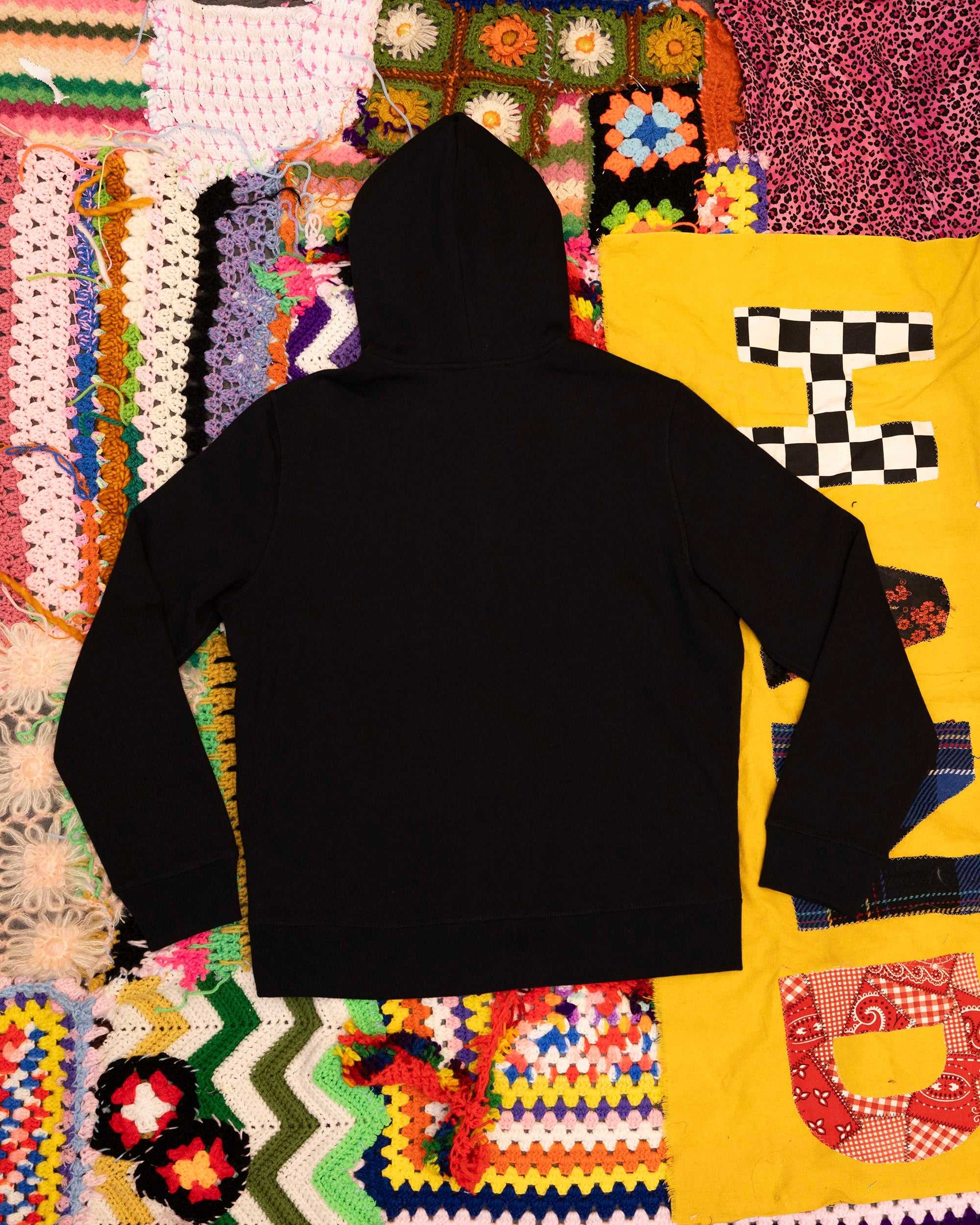 Black Teddy Fresh TF x Left Hand Hila Hoodie | QJXLRO815