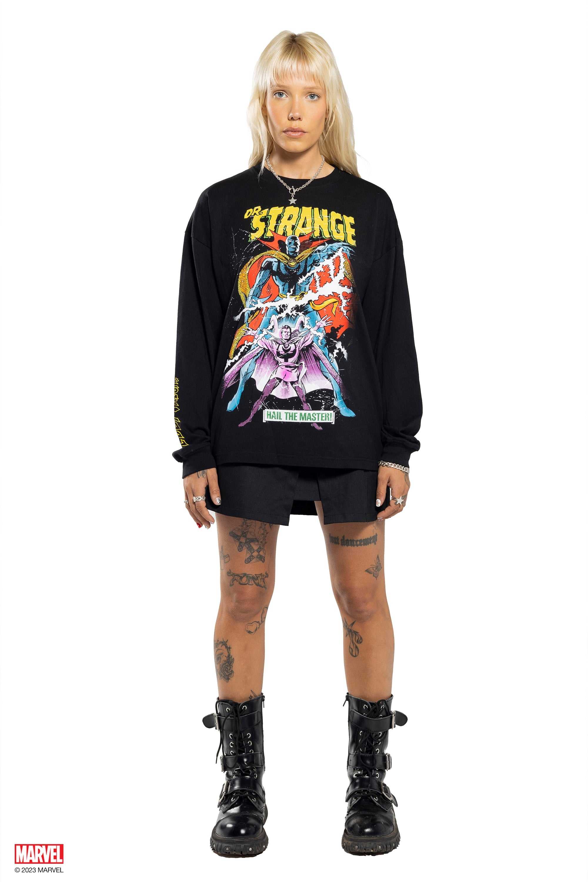 Black Teddy Fresh TF x Marvel Dr. Strange Tee | XLFUGI597