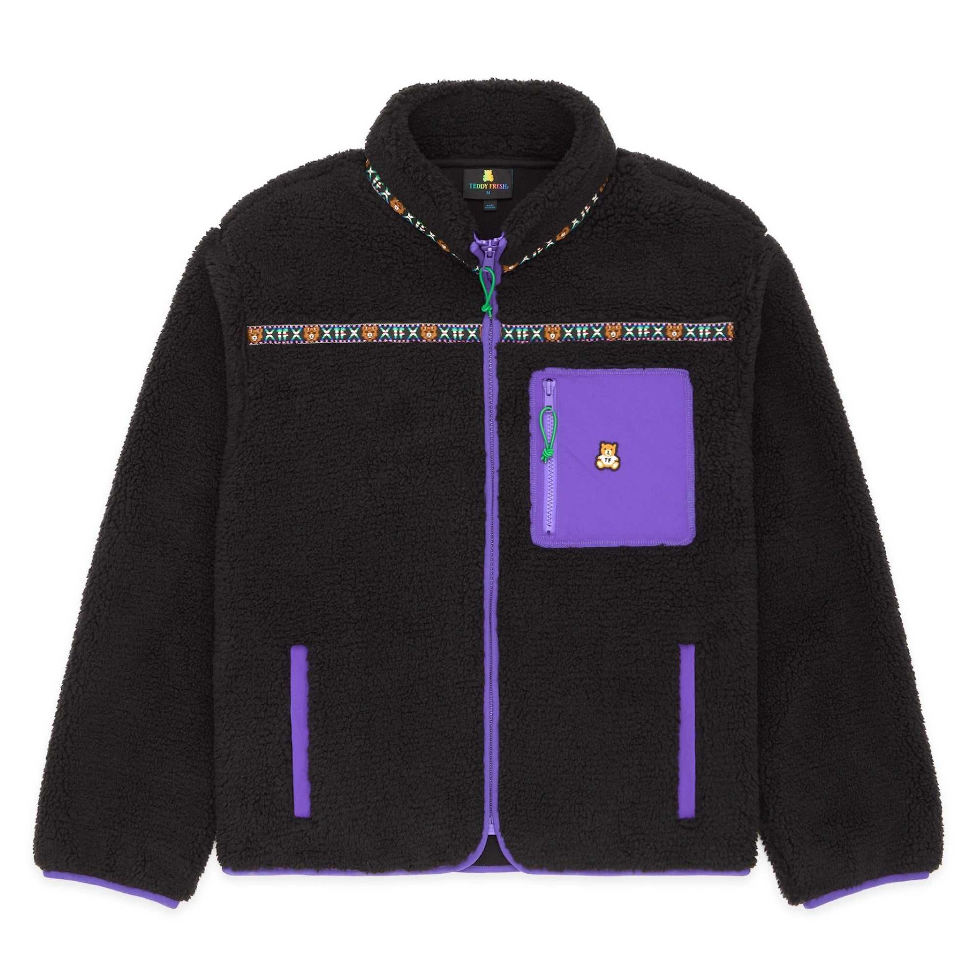 Black Teddy Fresh Techy Sherpa Jacket | SWEPNR759