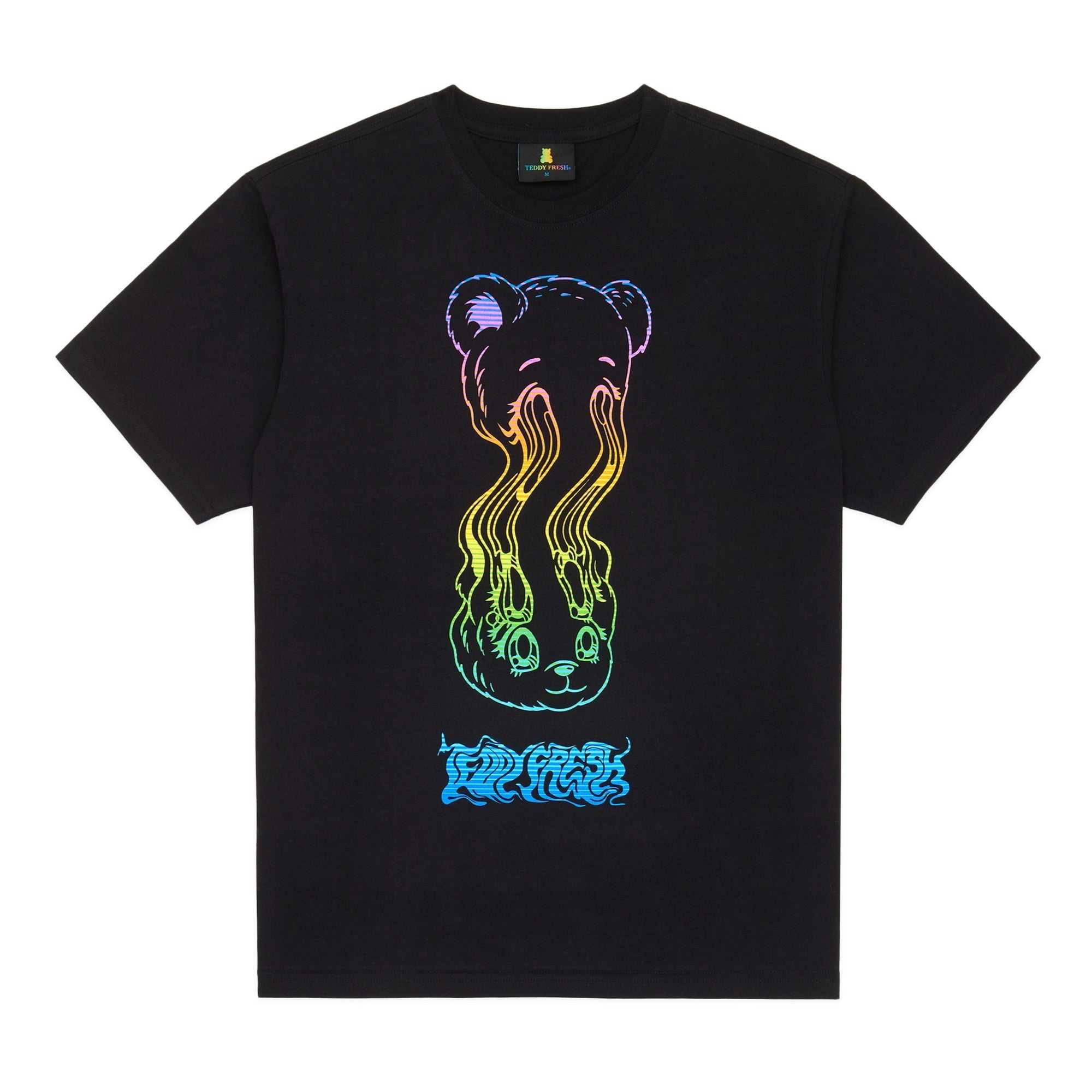 Black Teddy Fresh Trippy Bear Tee | MGPZKO423