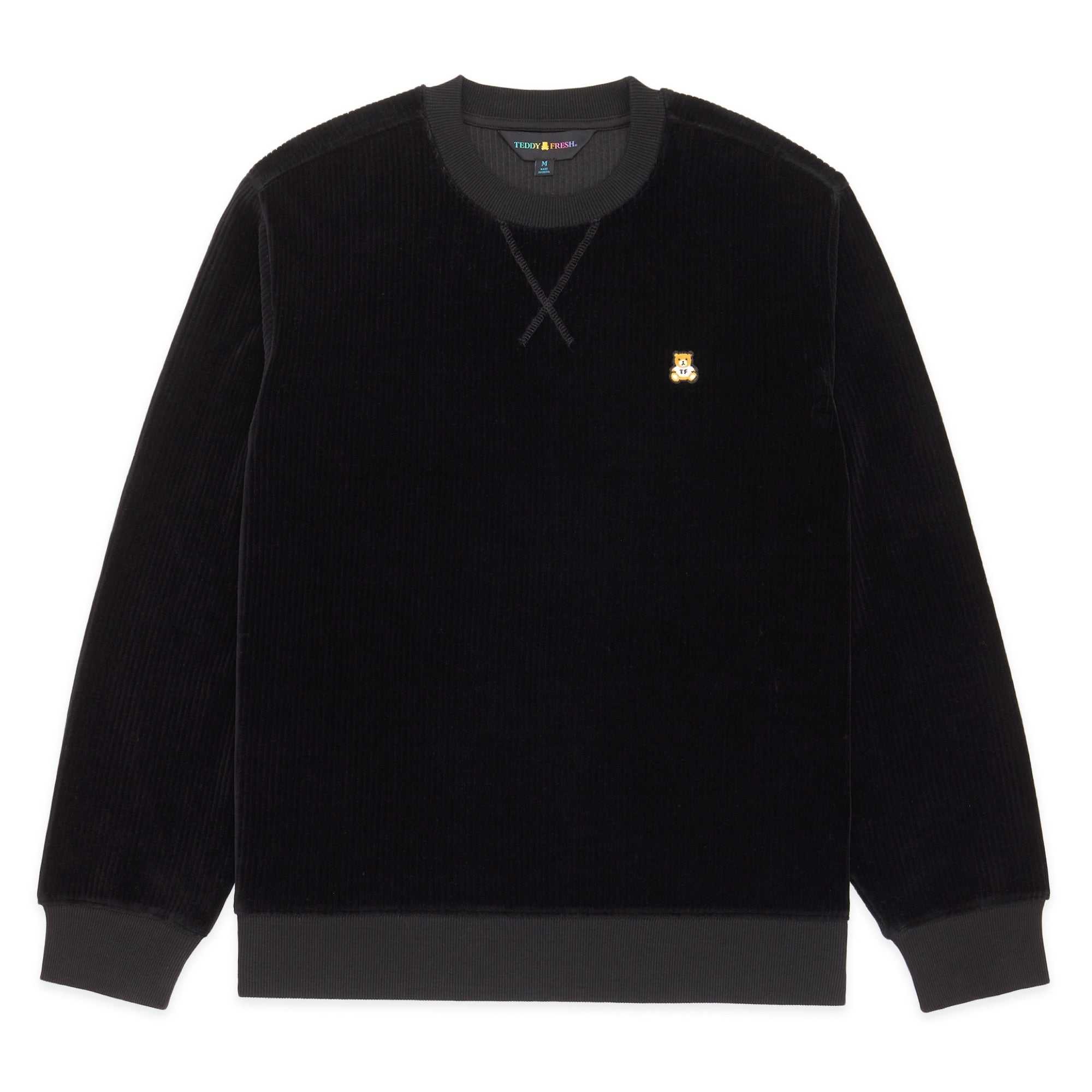 Black Teddy Fresh Velour Rib Crewneck | NMSORV071