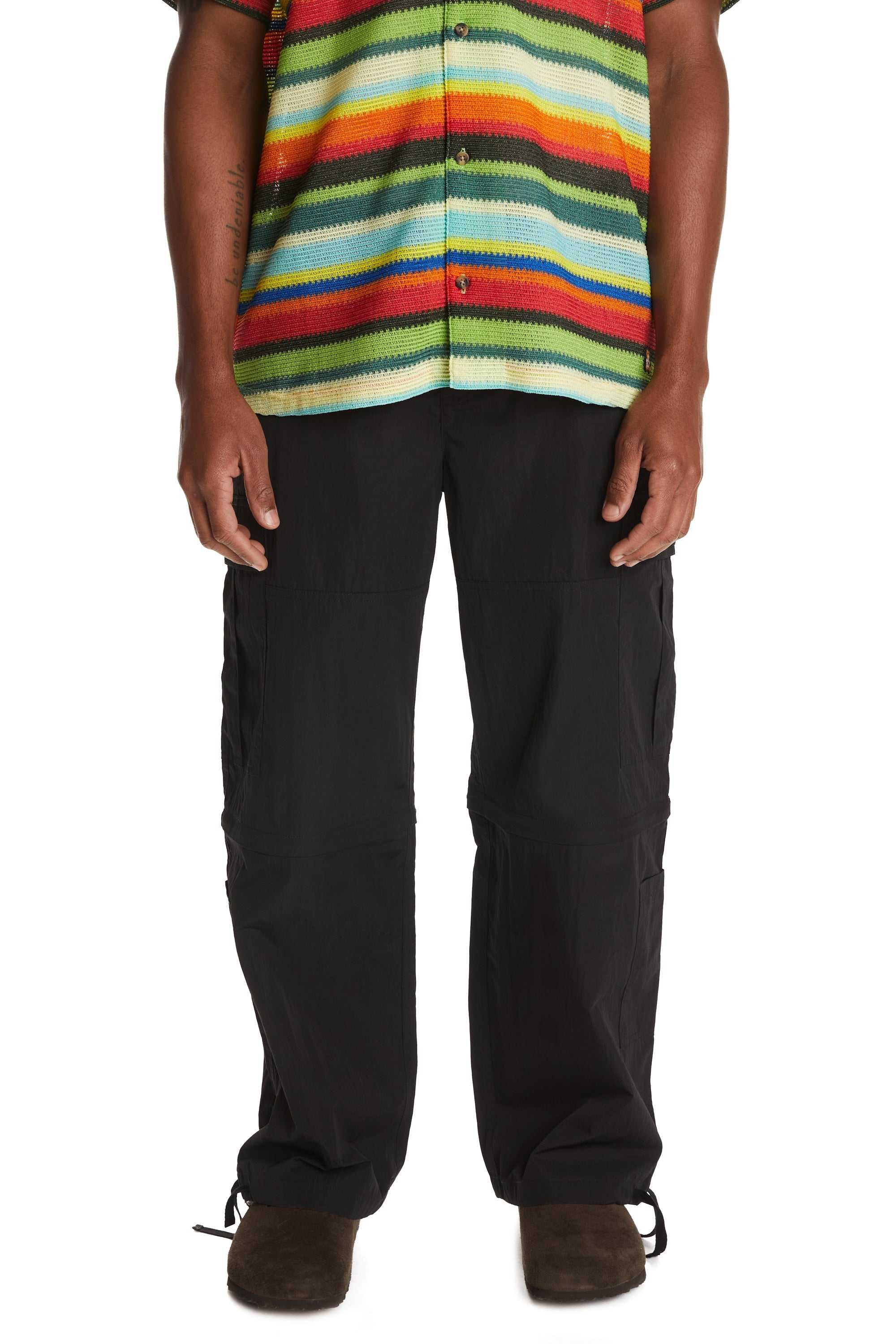 Black Teddy Fresh Zip Away Cargo Pants | EKTSGM054