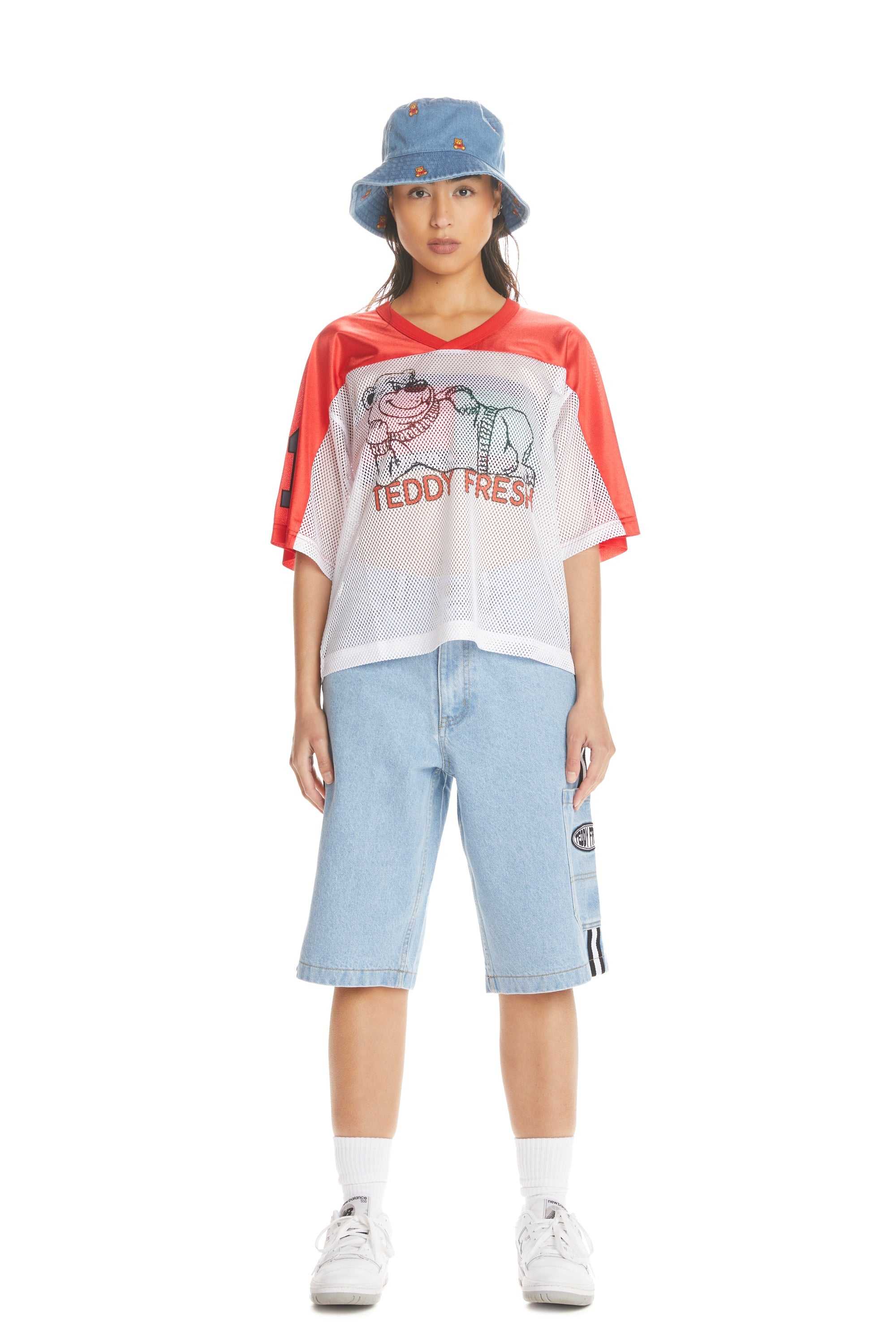 Blue Denim Teddy Fresh 90s Baggy Denim Shorts | BCIYUM024