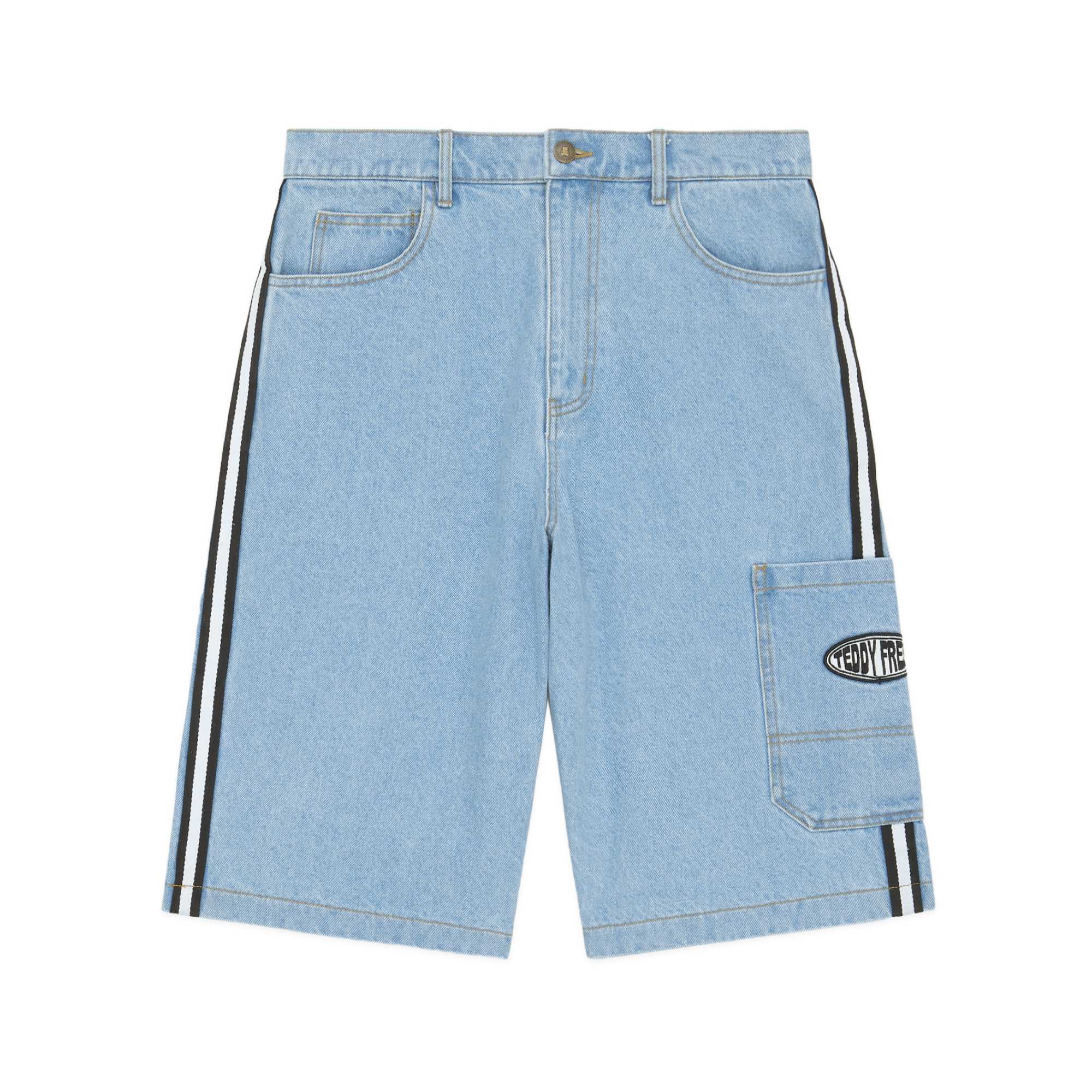 Blue Denim Teddy Fresh 90s Baggy Denim Shorts | BCIYUM024