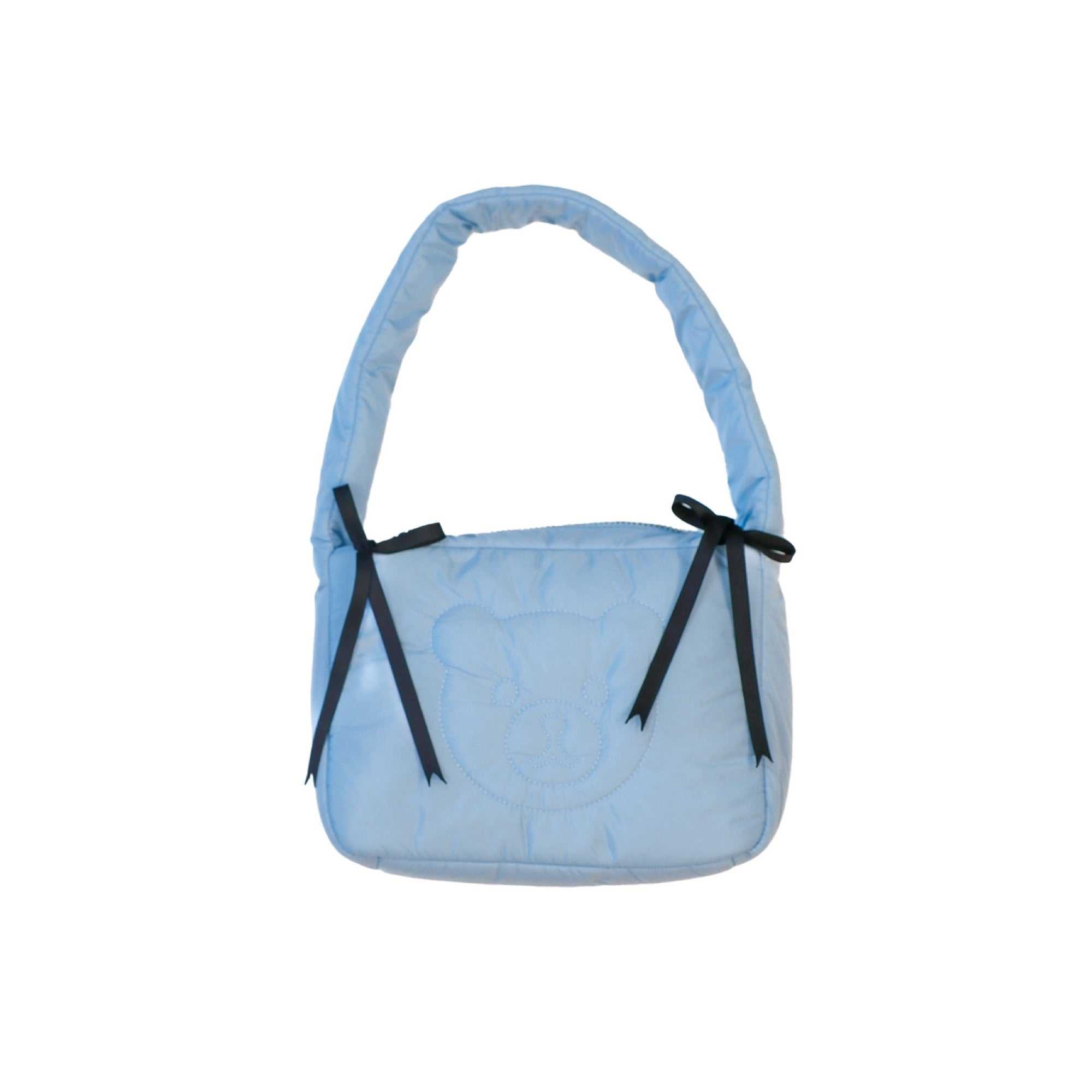 Blue Teddy Fresh Bear Puff Bows Bag | DWUZKN214