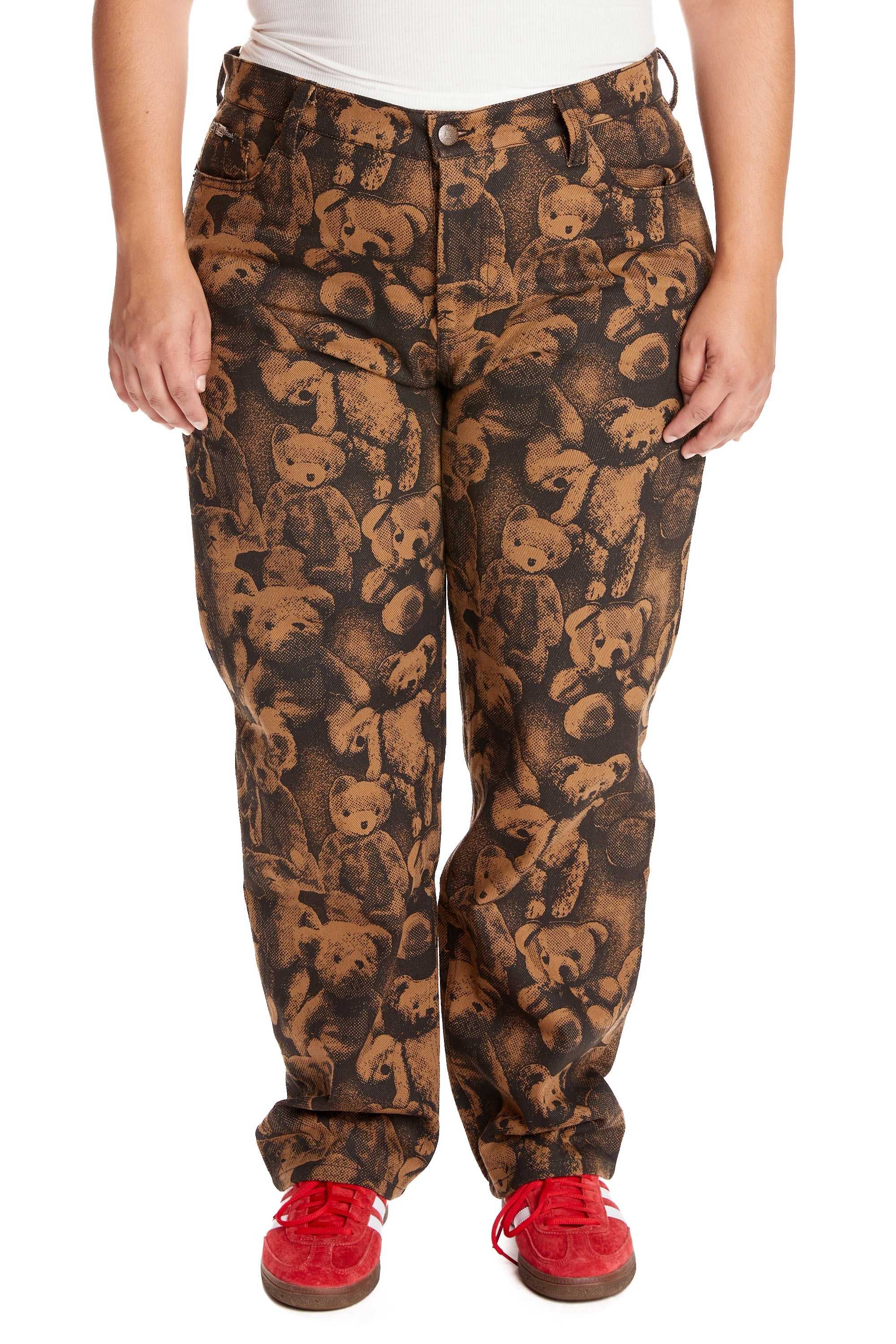 Brown Teddy Fresh Bear Print Jeans | VFUBMP954